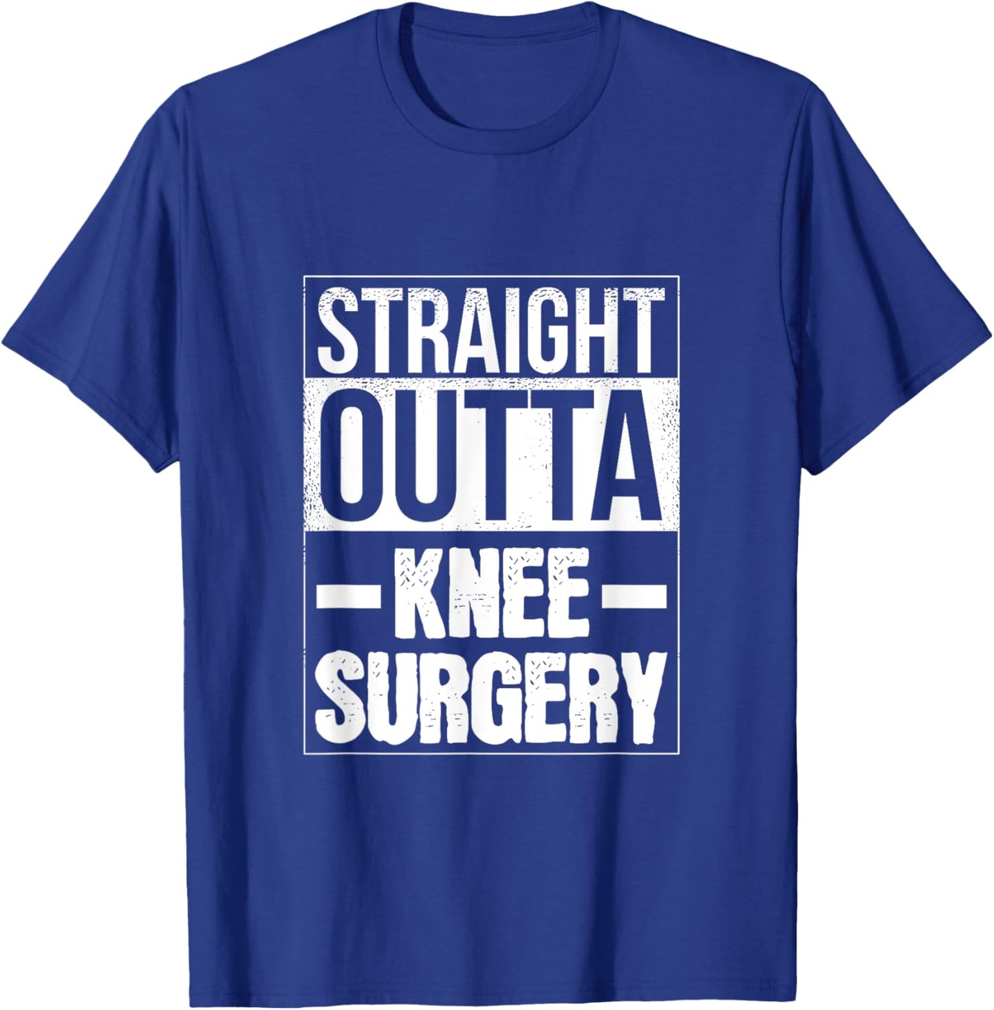 Straight Outta Knee Surgery Retro Get Well Funny T-Shirt - T-Shirt | Royal