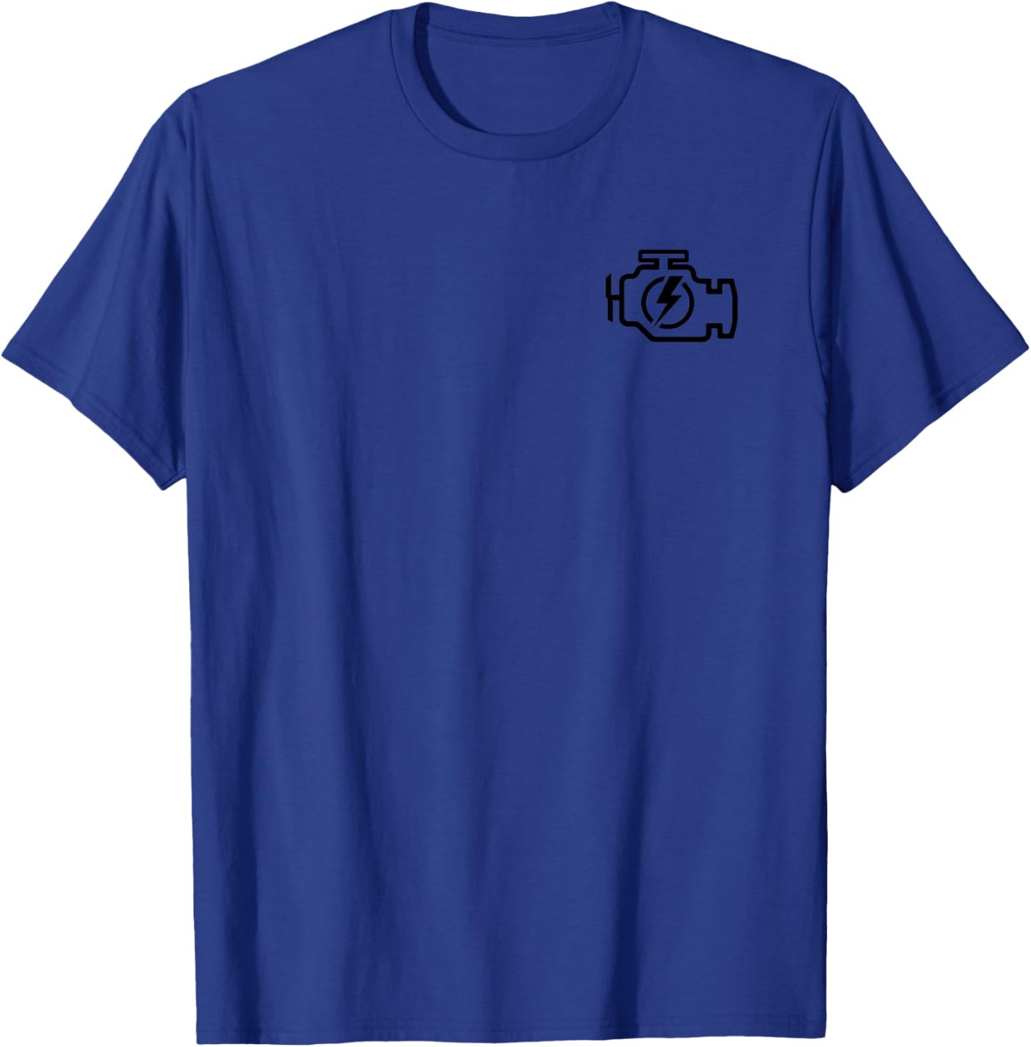 Check Engine Light Cel Fun Auto Car Mechanic Repair T-Shirt - T-Shirt | Royal