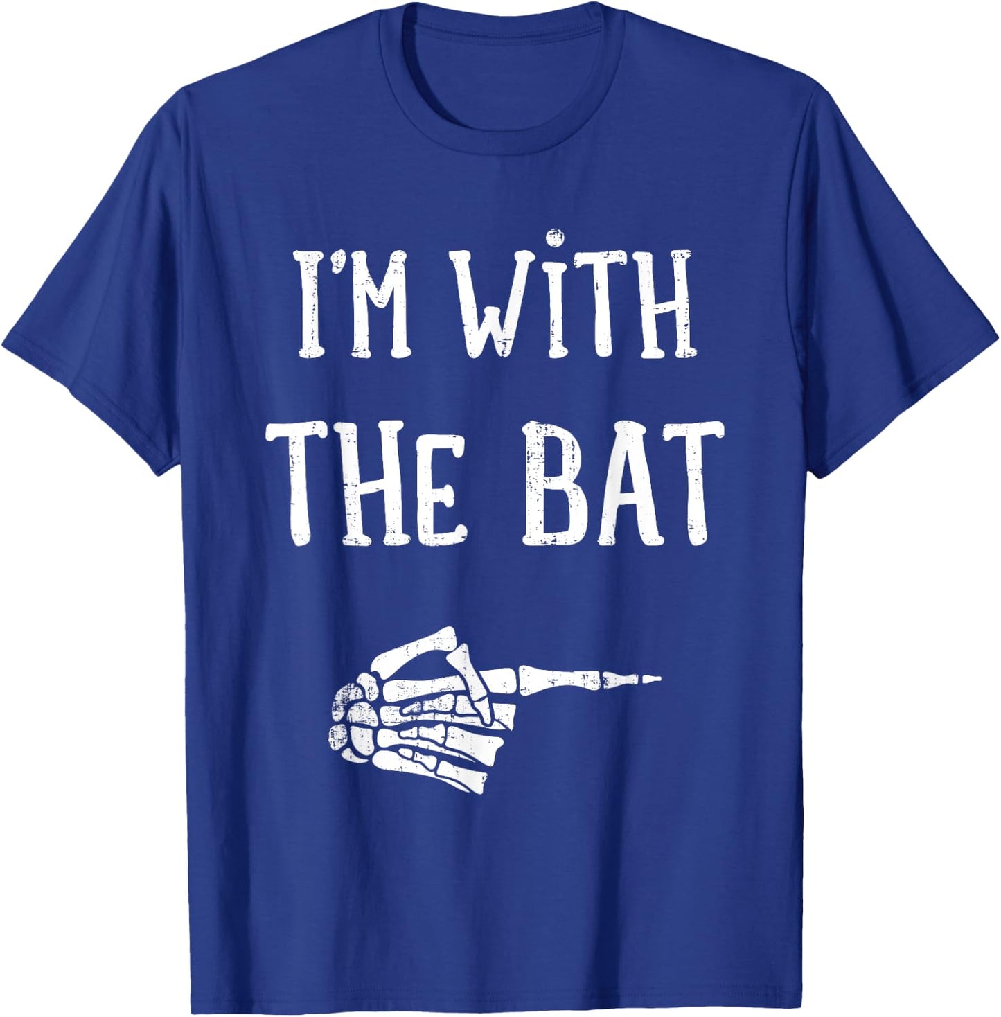 I'm with the bat funny matching couple costume halloween T-Shirt - T-Shirt | Royal