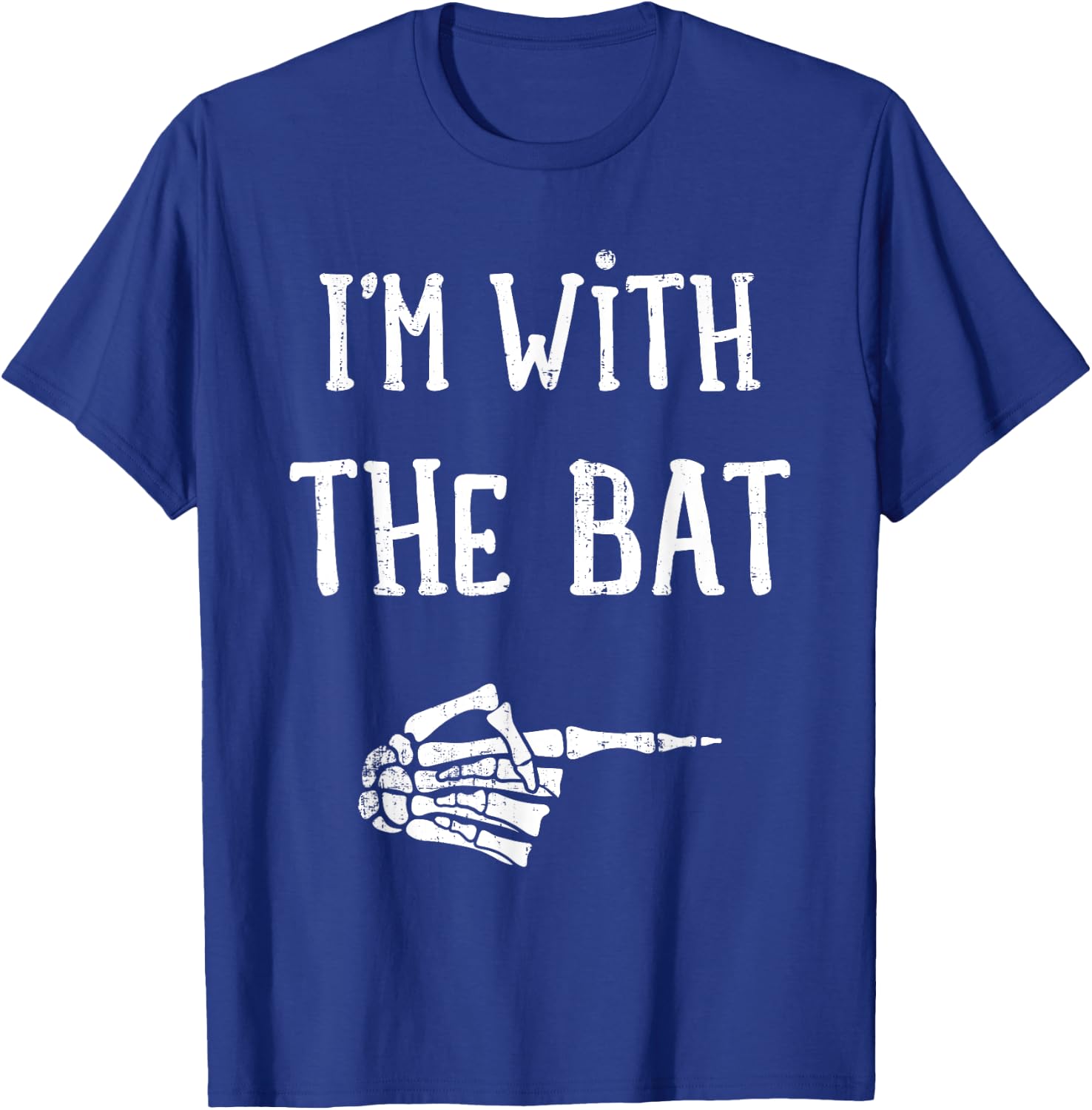 I'm with the bat funny matching couple costume halloween T-Shirt - T-Shirt | Royal