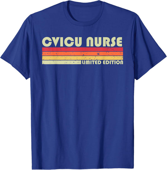 CVICU NURSE Funny Job Title Profession Birthday Worker Idea T-Shirt - T-Shirt | Royal