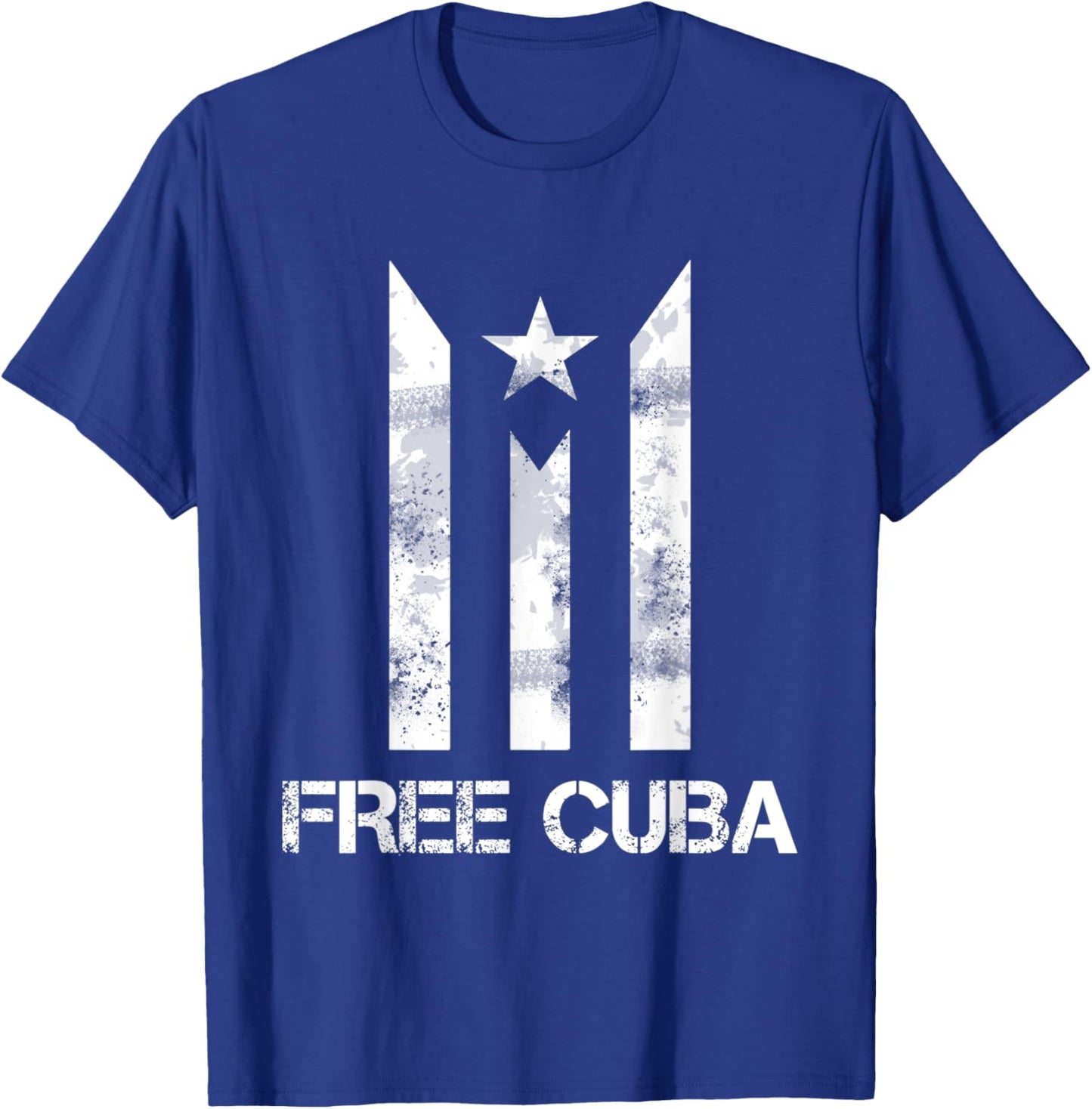 Free Cuba Libre Cuba Flag Bandera Cubana Cuban Protest Gift T-Shirt - T-Shirt | Royal