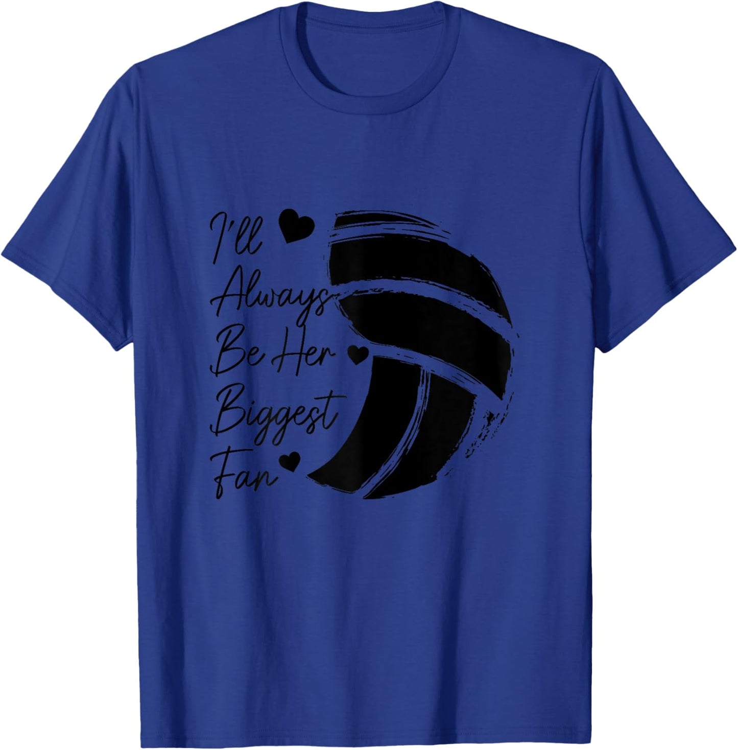 Volleyball Mom Her Biggest Fan Volleyball Daughter T-Shirt - T-Shirt | Royal