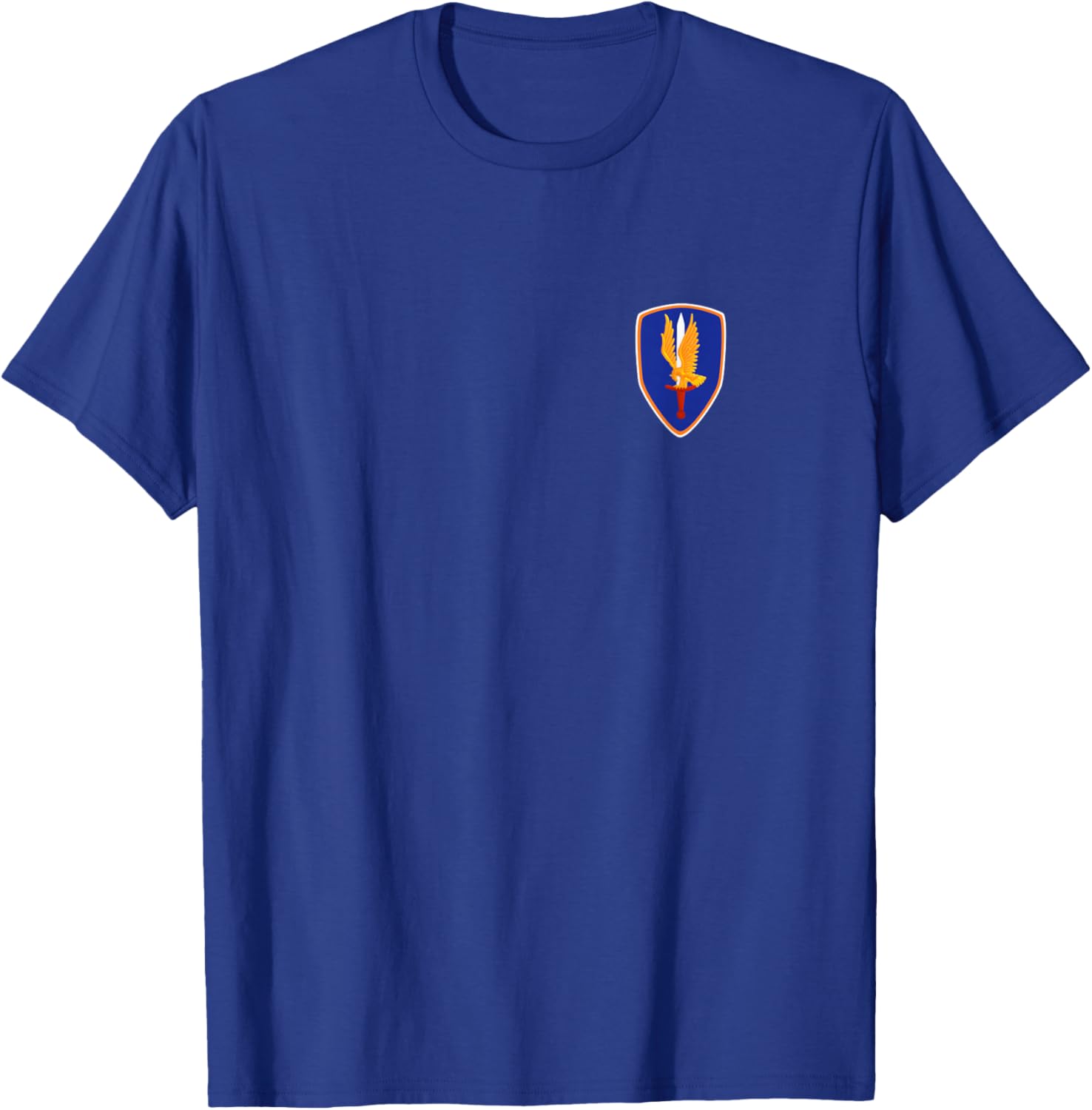 1st Aviation Brigade Veteran Patch Golden Hawks Pocket Xmas T-Shirt - T-Shirt | Royal