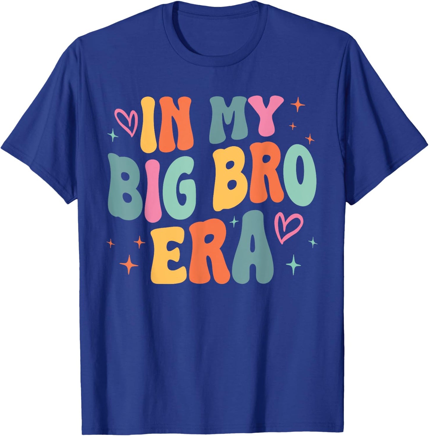 Retro Groovy In My Big Brother Era Funny Family Matching T-Shirt - T-Shirt | Royal