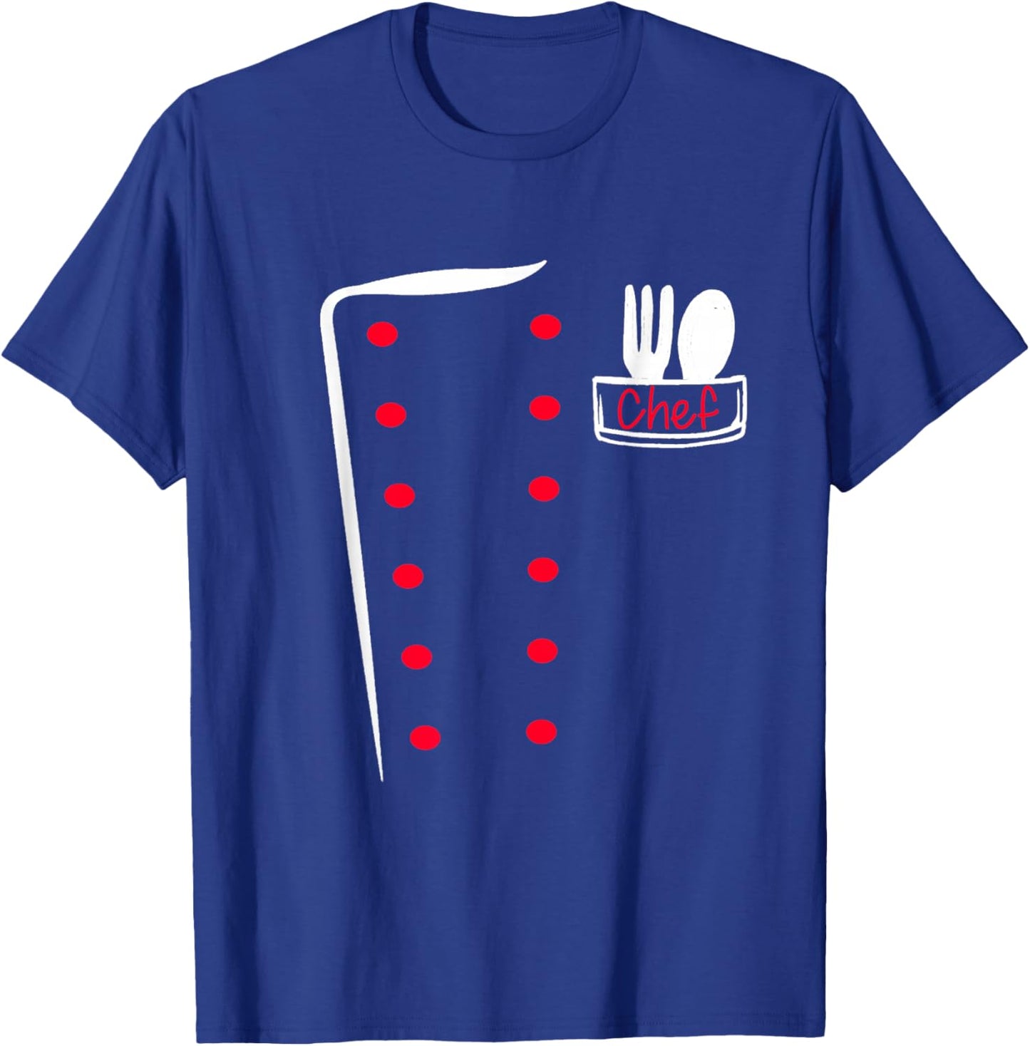 Chef Uniform Funny Cook Costume T-Shirt - T-Shirt | Royal