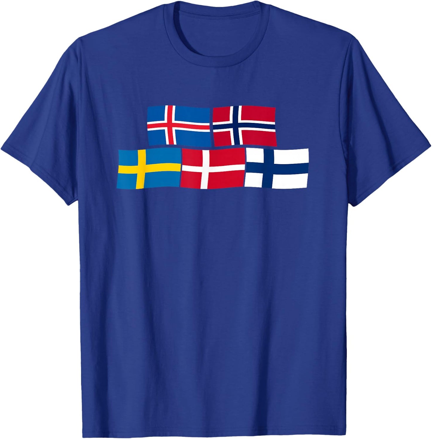 Scandinavian Flags, Nordic Countries T-Shirt - T-Shirt | Royal