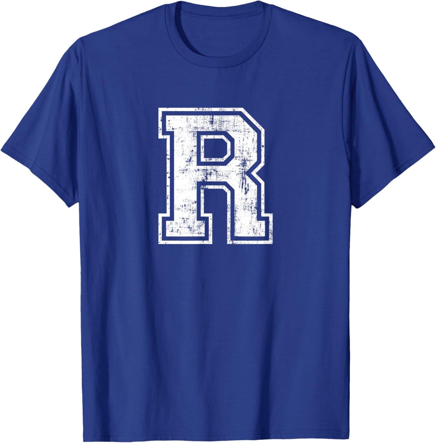 Letter R Uppercase Alphabet Initial School College Varsity T-Shirt - T-Shirt | Royal