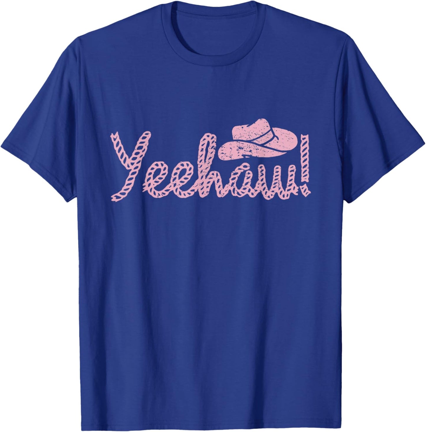 Yee Haw Howdy Rope Rodeo Western Country Southern Cowgirl T-Shirt - T-Shirt | Royal