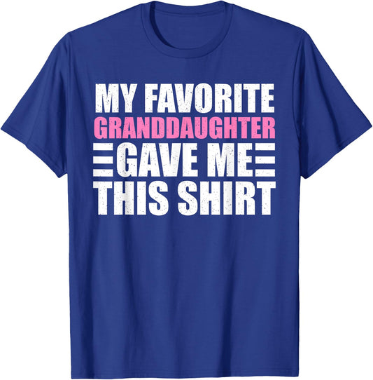 Funny Grandpa Art From Granddaughter Grandfather T-Shirt - T-Shirt | Royal