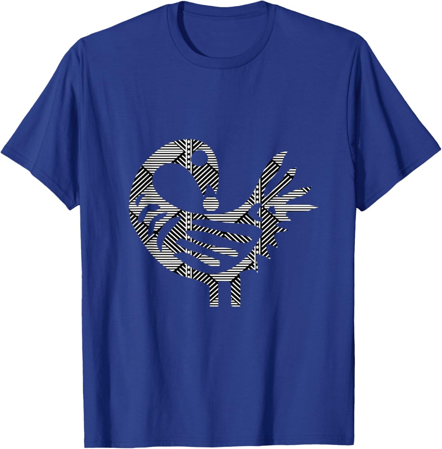 Sankofa Black Simple Pattern Afrocentric Adinkra Symbol T-Shirt - T-Shirt | Royal