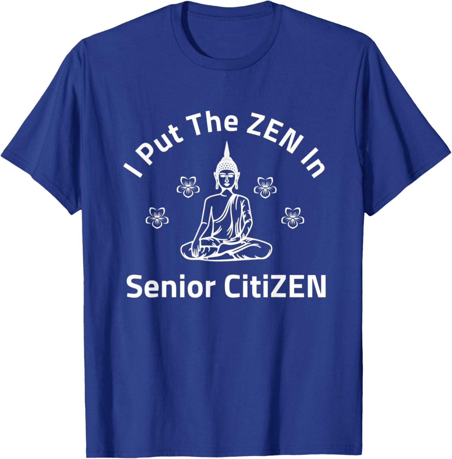 Senior Citizen Zen Funny Old People Grandma Yoga Relaxation T-Shirt - T-Shirt | Royal