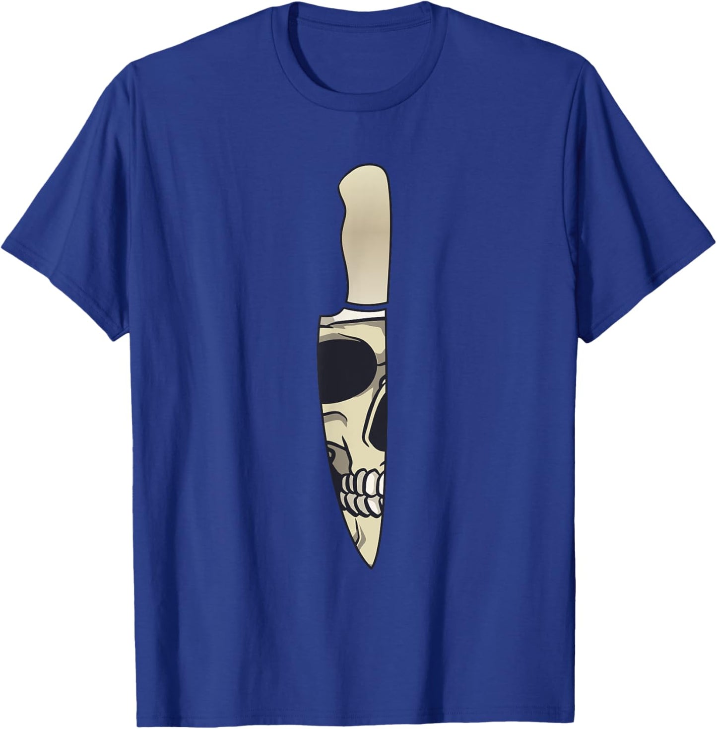 Cook Chef Cooking Knife Skull T-Shirt - T-Shirt | Royal