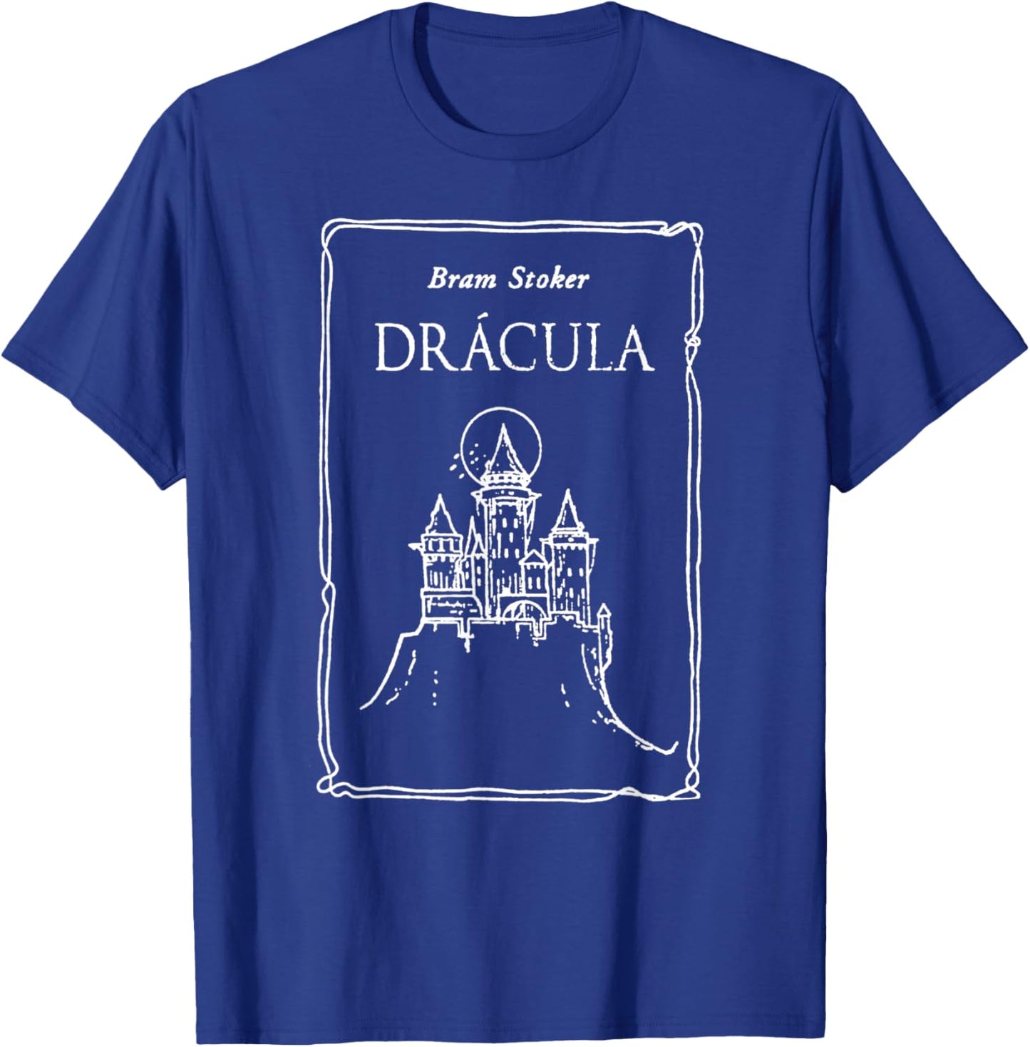 Bram Stoker's Dracula 1897 Original Book Cover Line Art T-Shirt - T-Shirt | Royal