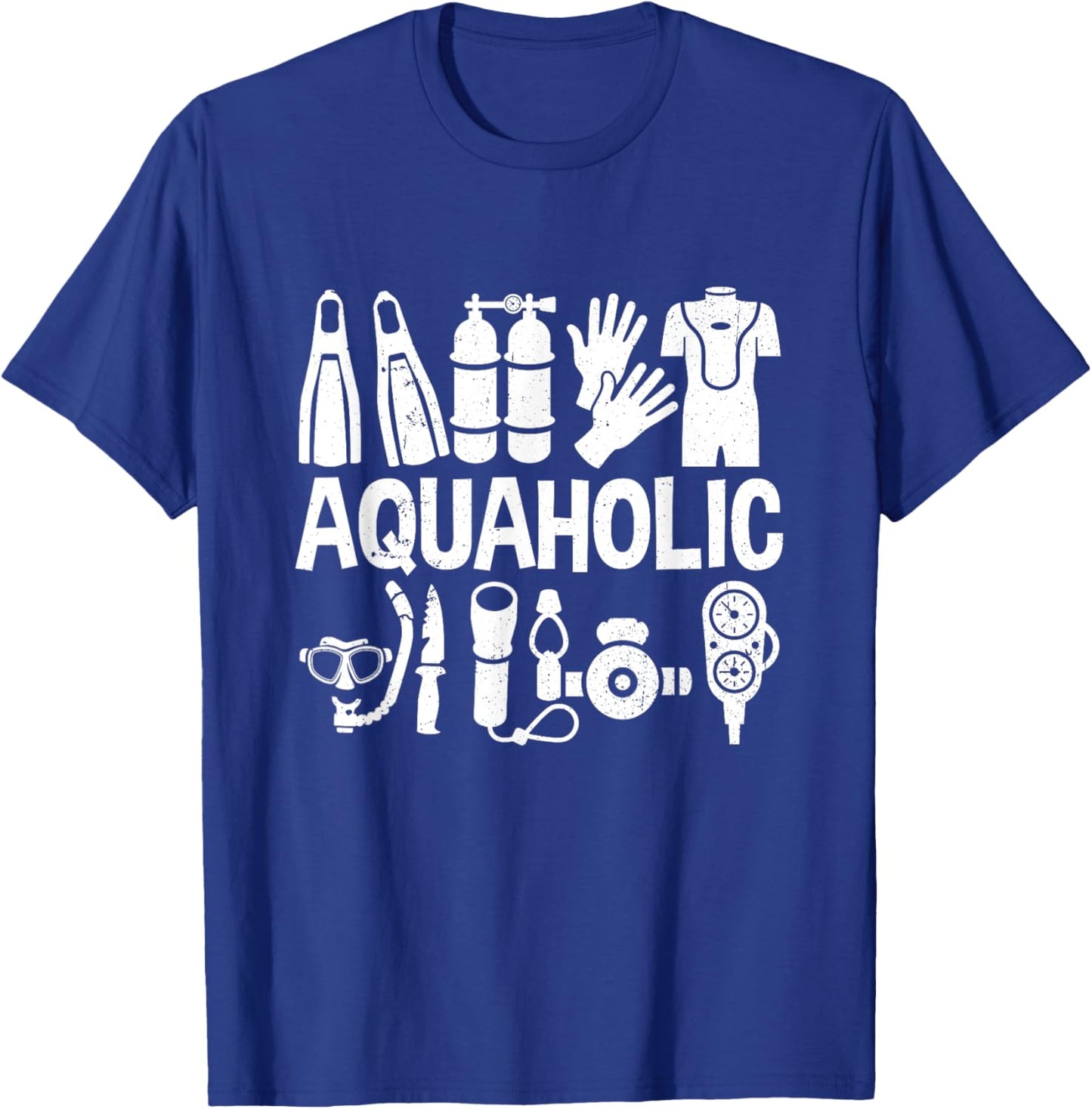 Cool Scuba Diving Dive Aquaholic T-Shirt - T-Shirt | Royal