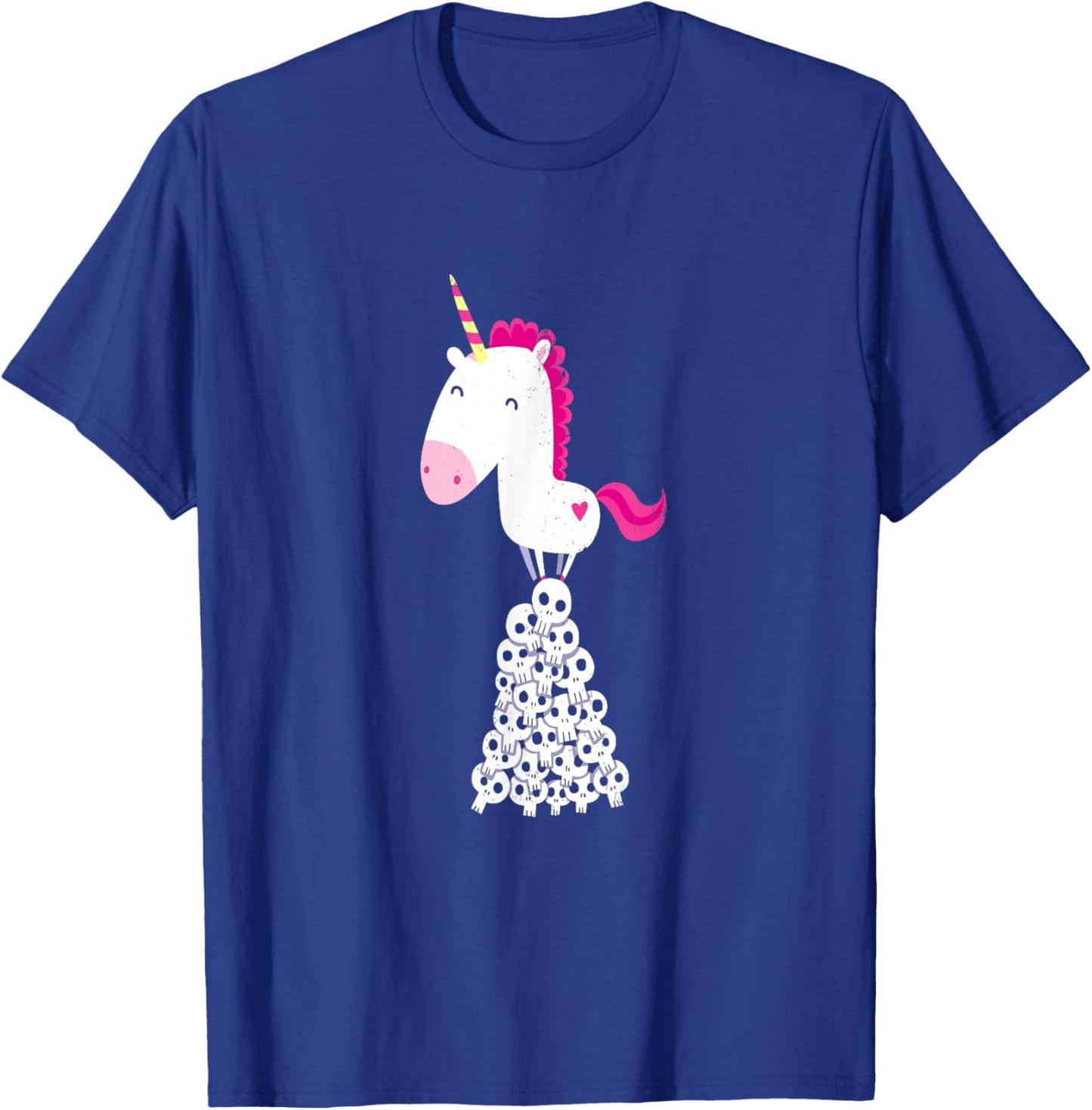 Killer Unicorn on Skulls - Official DinoMike Design T-Shirt - T-Shirt | Royal