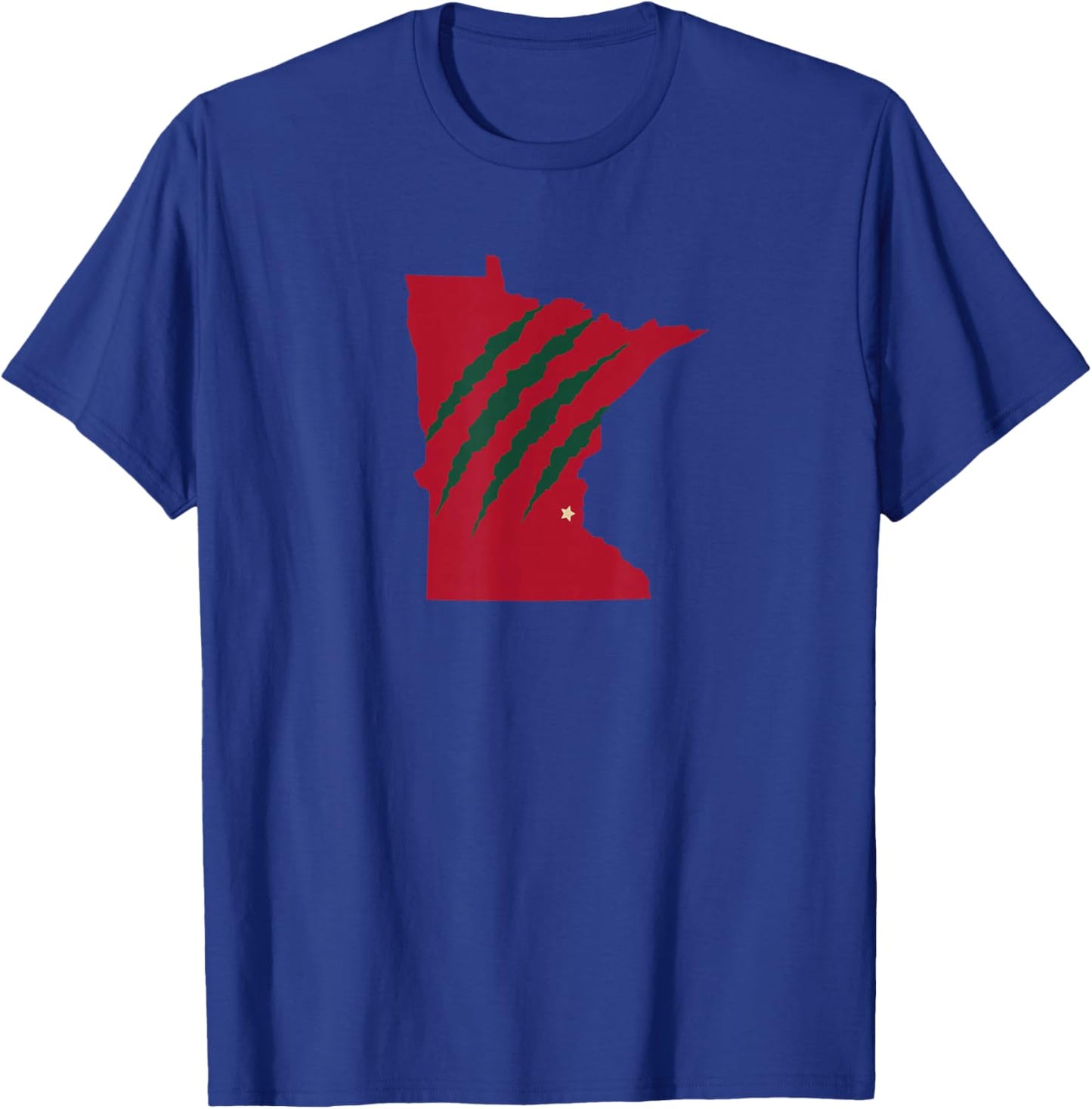 Wild Animal Scratches through Minnesota T-Shirt - T-Shirt | Royal