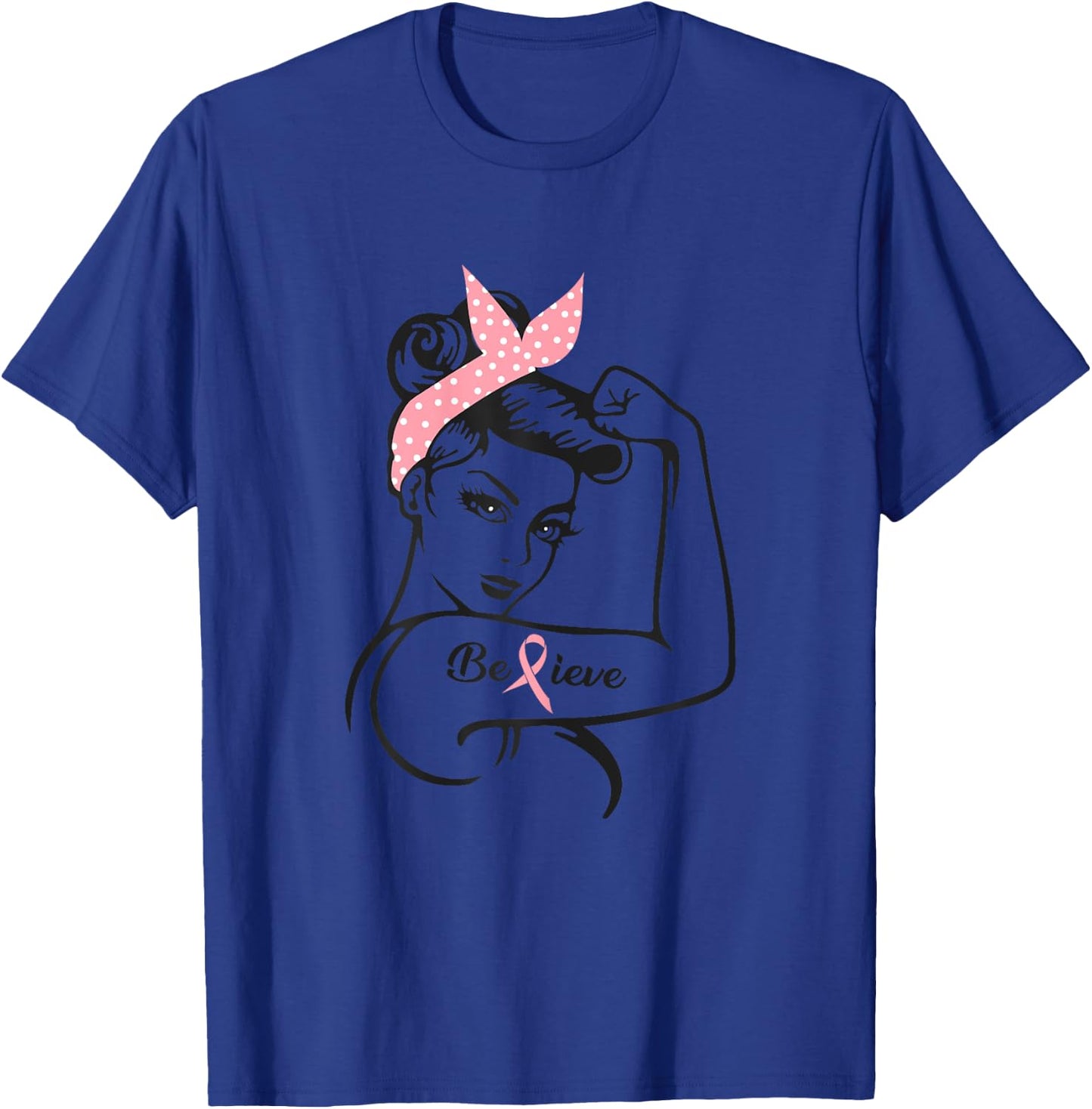 Awareness Breast Cancer Warrior T-Shirt - T-Shirt | Royal