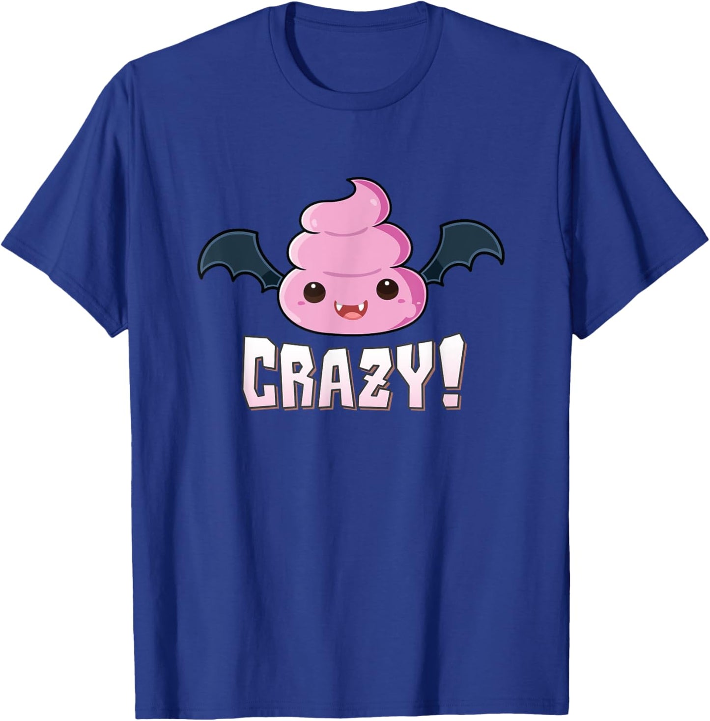 Batshit Crazy Vampire Bat Poo Emoticon Halloween Party T-Shirt - T-Shirt | Royal