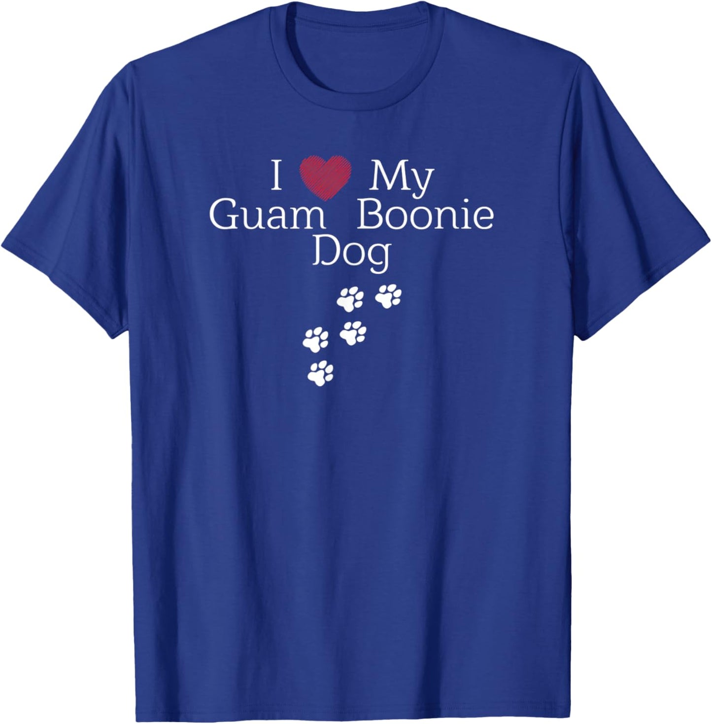 I Love My Guam Boonie Dog Men Women Kids T-Shirt - T-Shirt | Royal