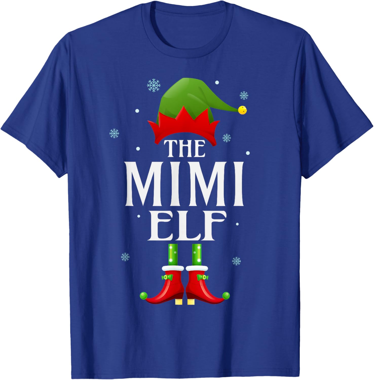 Mimi Elf Xmas Matching Family Group Christmas Party Pajama T-Shirt - T-Shirt | Royal