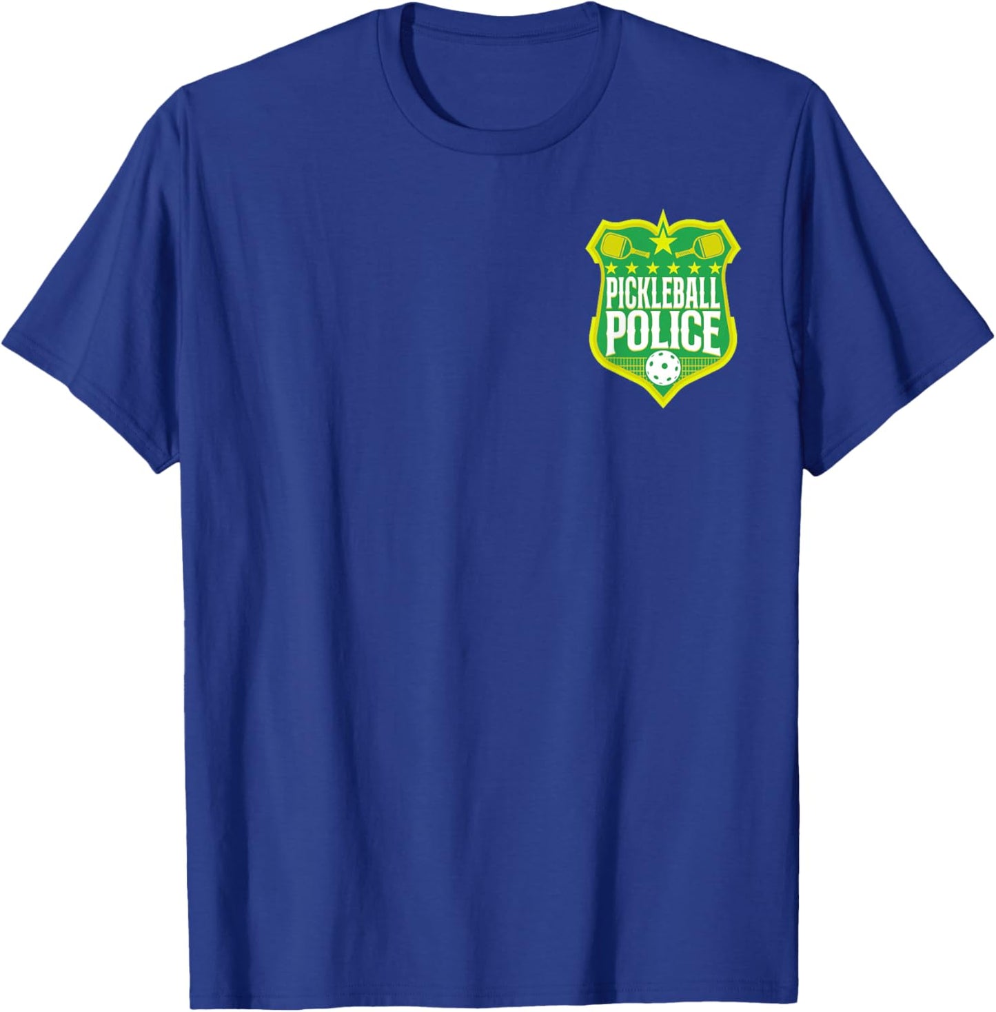 Pickleball Badge Pickleball Police T-Shirt - T-Shirt | Royal