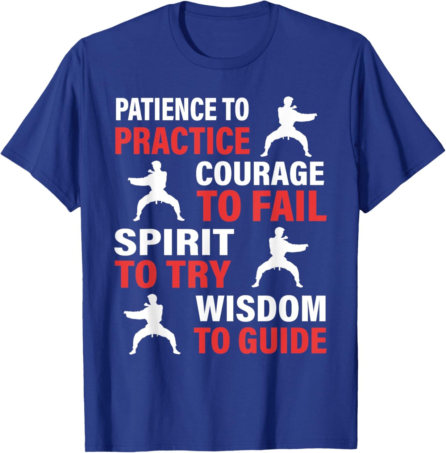 Karate Student Teacher Trainee Trainer Karateka Practitioner Men Women Girls Kids T-Shirt - T-Shirt | Royal
