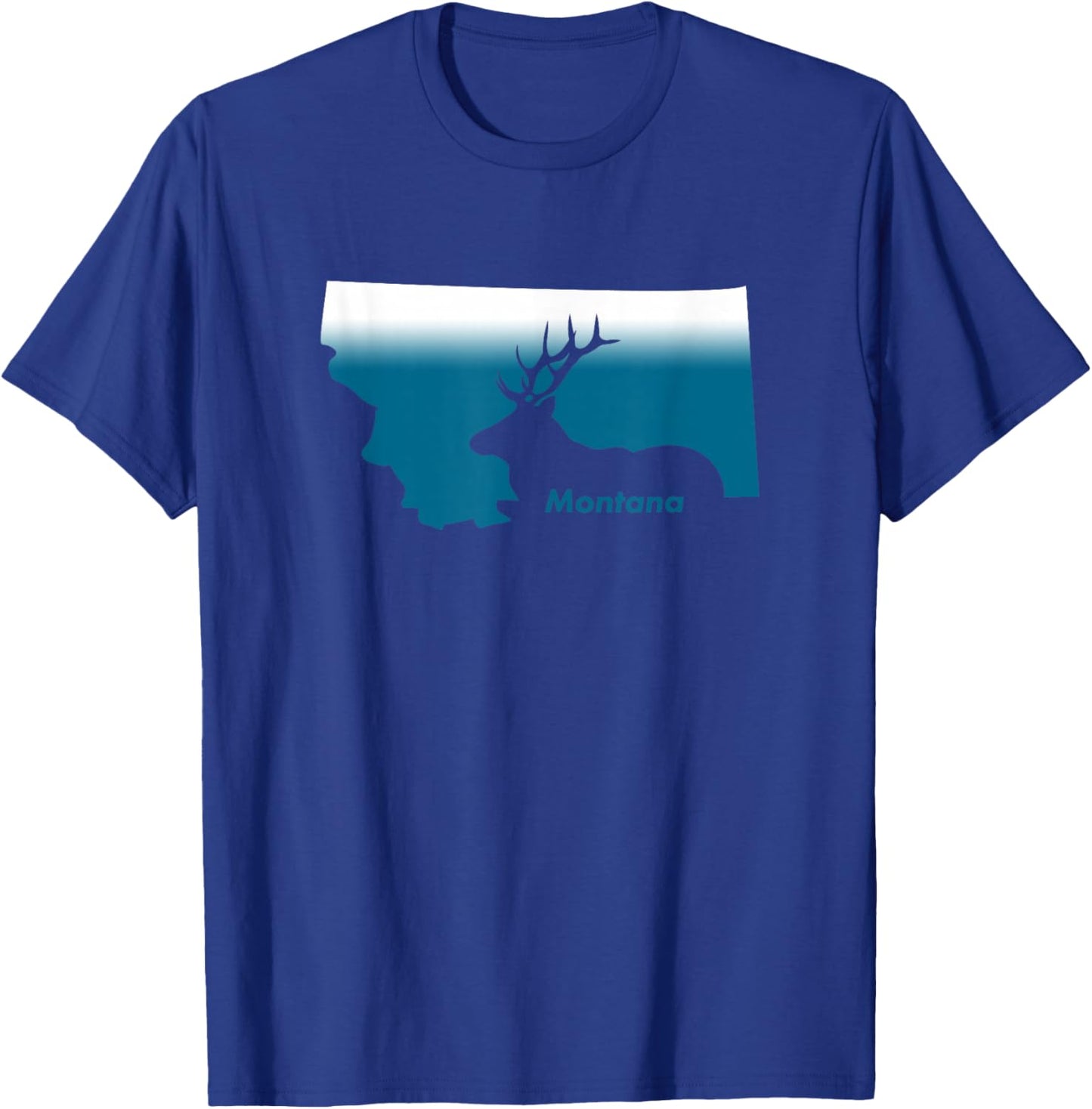 Montana Retro Vintage Outdoors Mountain Graphic Design T-Shirt - T-Shirt | Royal