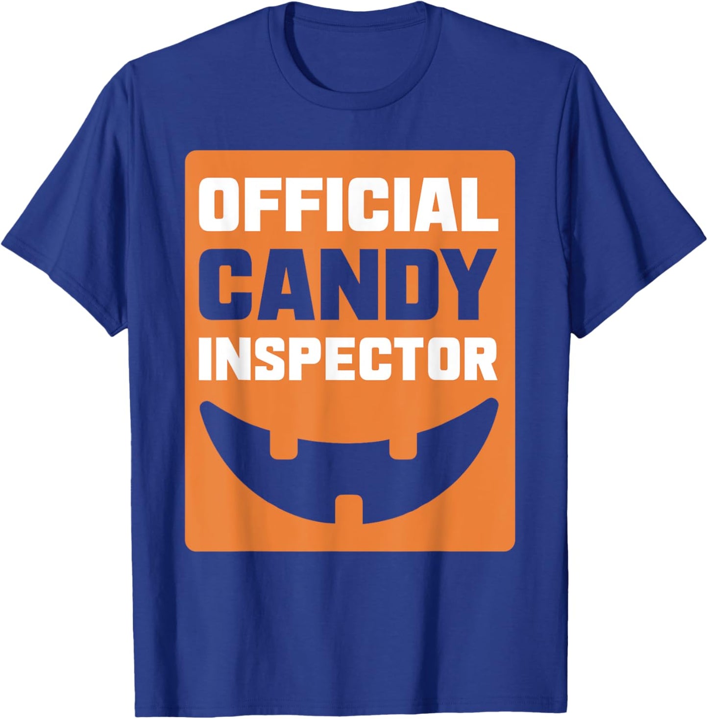 Pumpkin Official Candy Inspector Halloween T-Shirt - T-Shirt | Royal