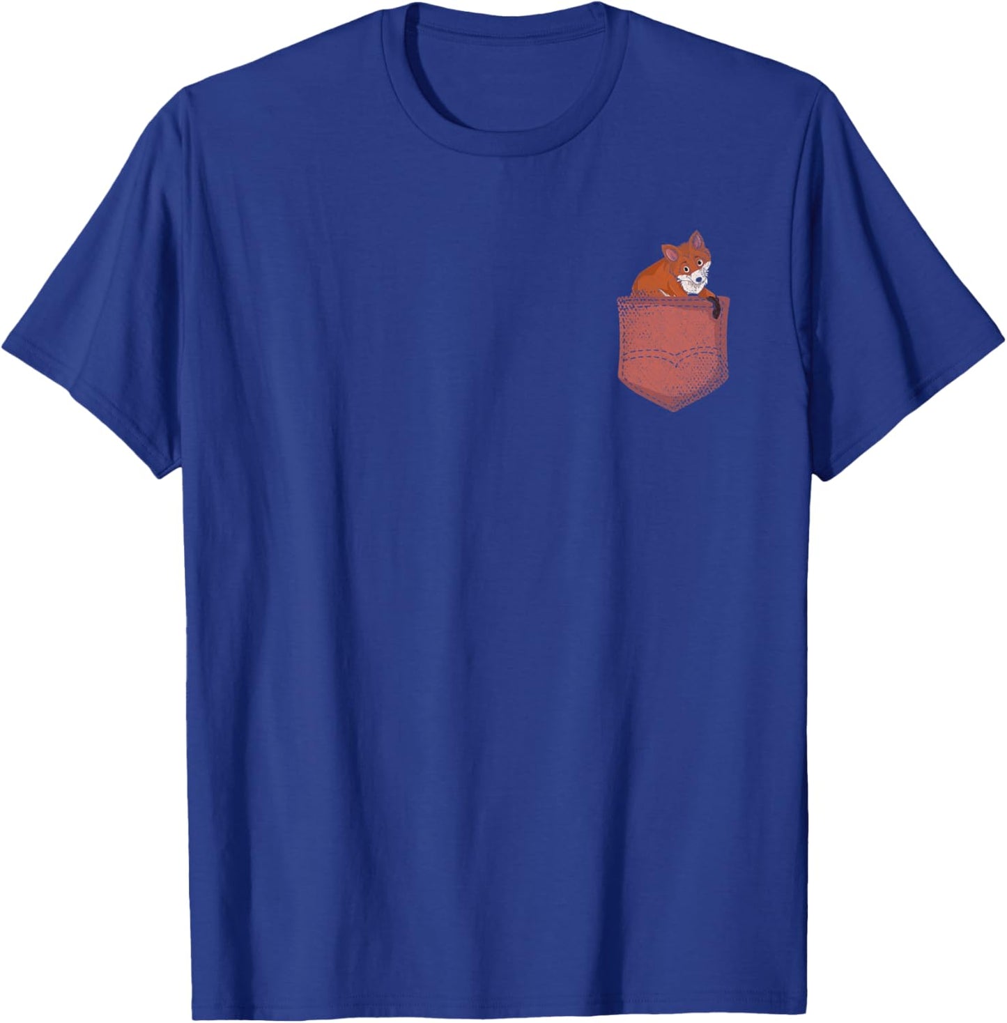Fox Lover Cute Wildlife Pocket Forest Animal Fox T-Shirt - T-Shirt | Royal