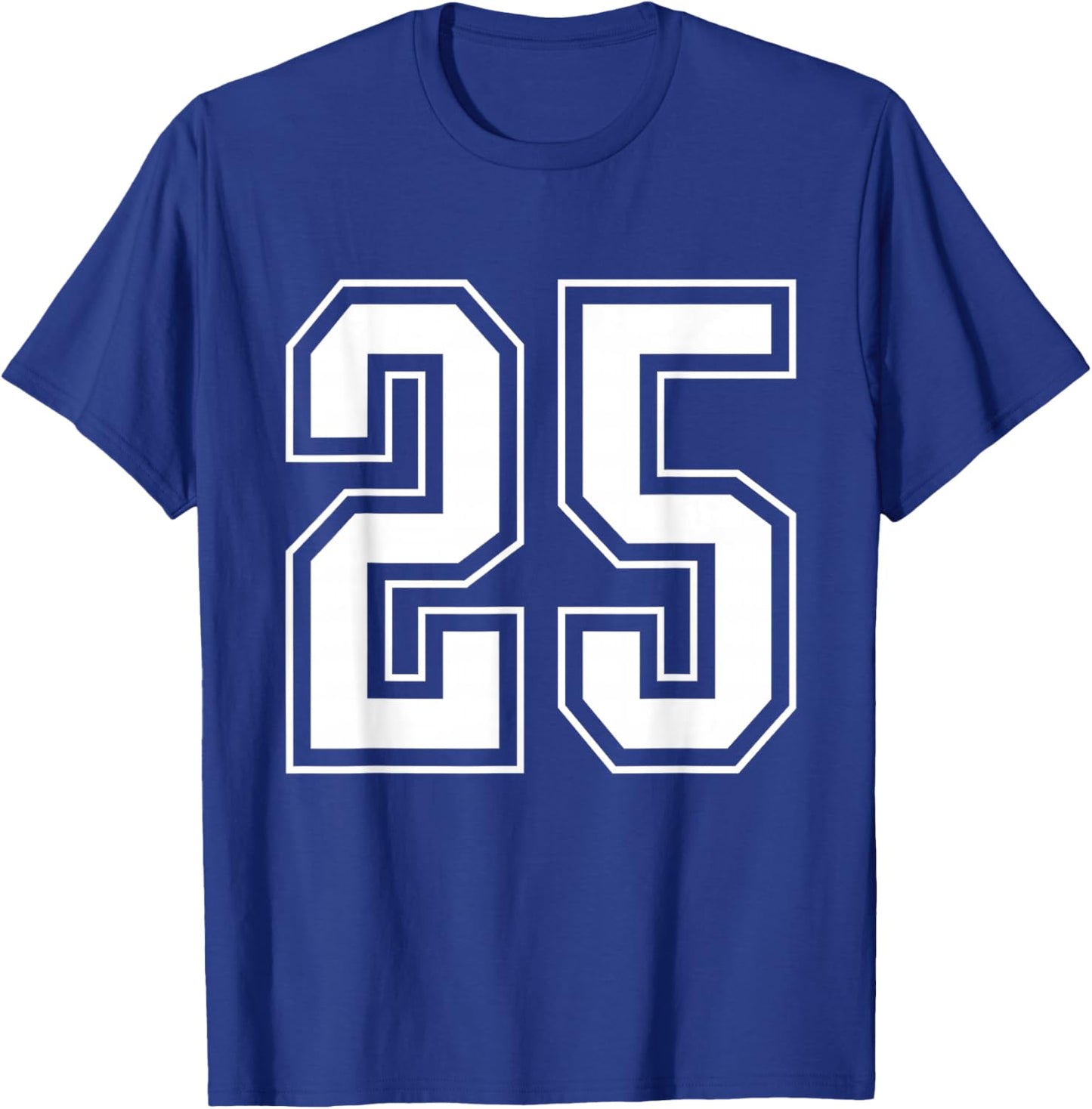 Varsity Jersey Number 25 T-Shirt - T-Shirt | Royal