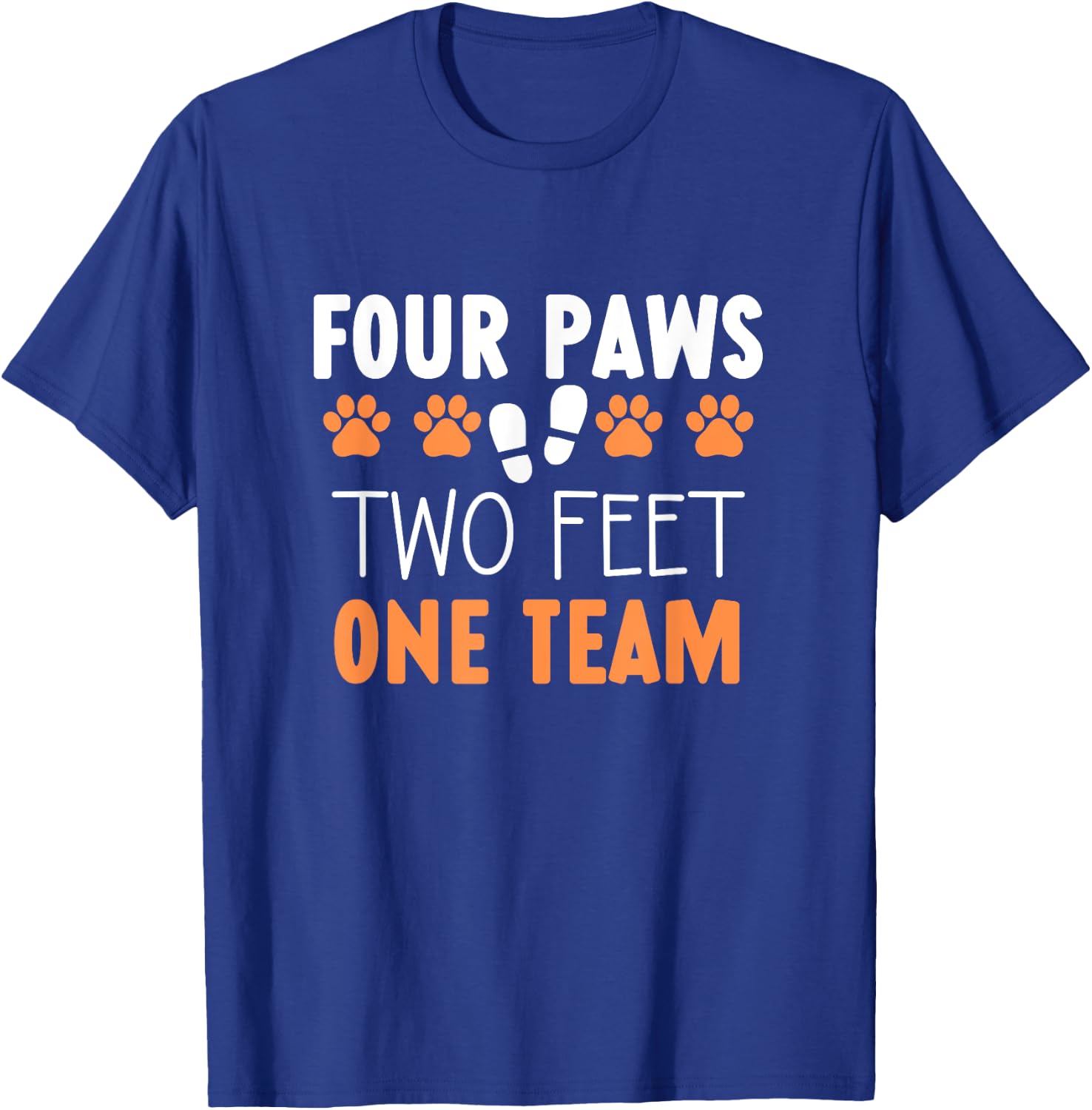 Four Paws Two Feet Team one team Dog Training Trainer T-Shirt - T-Shirt | Royal