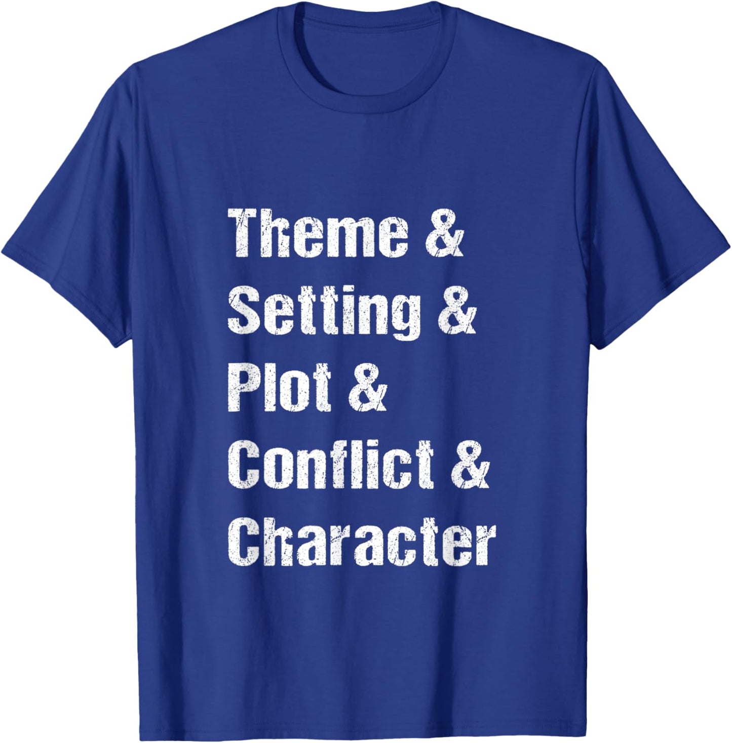 Theme Setting Plot Conflict character Elementary Teacher T-Shirt - T-Shirt | Royal