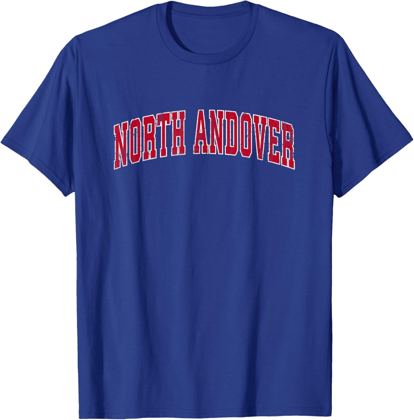 North Andover Massachusetts MA Vintage Sports Design Red Des T-Shirt - T-Shirt | Royal