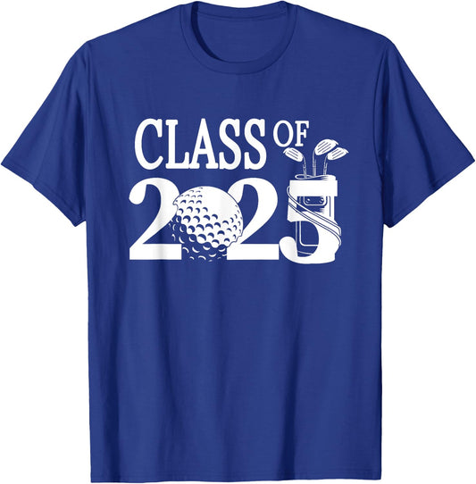 Class of 2025 Graduation Senior Golfer Golf Player Grad 2025 T-Shirt - T-Shirt | Royal