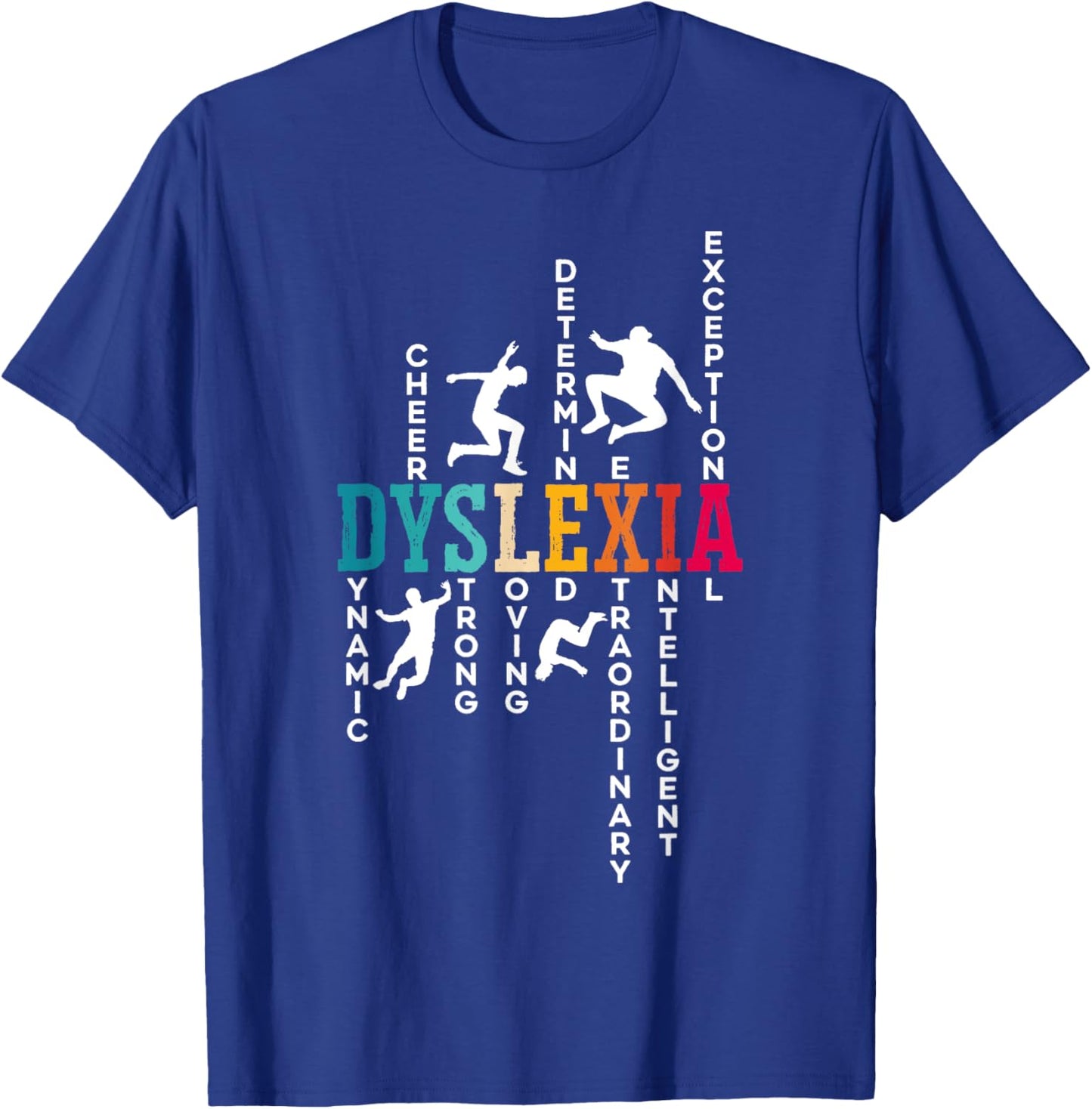 Dyslexia Awareness Dyslexic SteMi Apparel -Adults Black Short Sleeve Small T-Shirt - T-Shirt | Royal