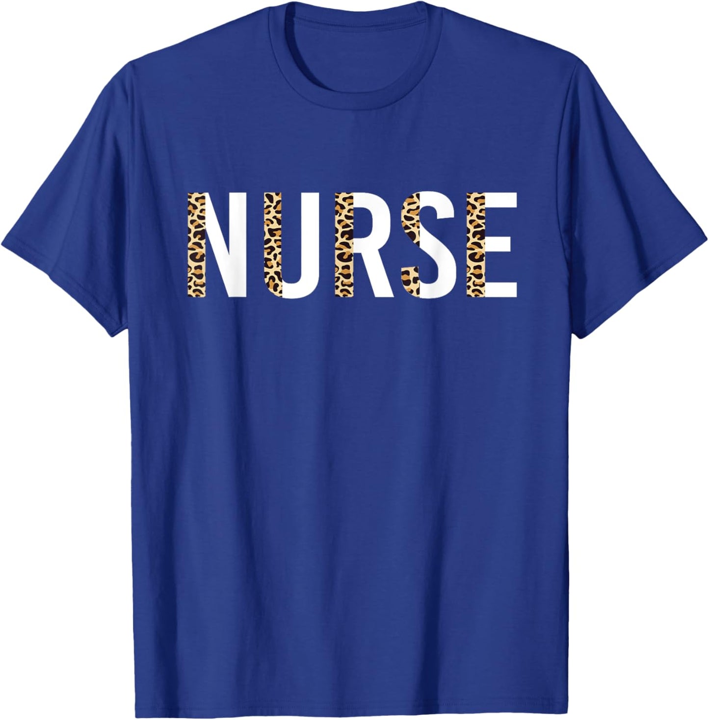 Nurse Leopard Print Nursing School Women Cute T-Shirt - T-Shirt | Royal