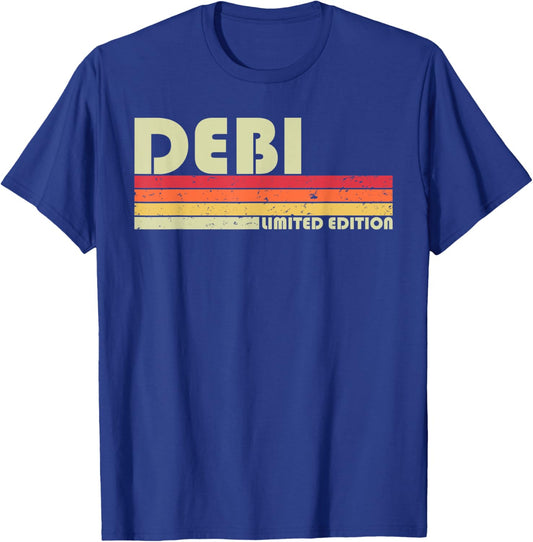 DEBI Name Personalized Retro Vintage 80s 90s Birthday T-Shirt - T-Shirt | Royal