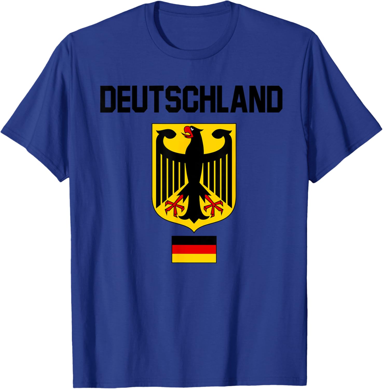 Germany German Football Soccer Ball Travel Retro Jersey T-Shirt - T-Shirt | Royal