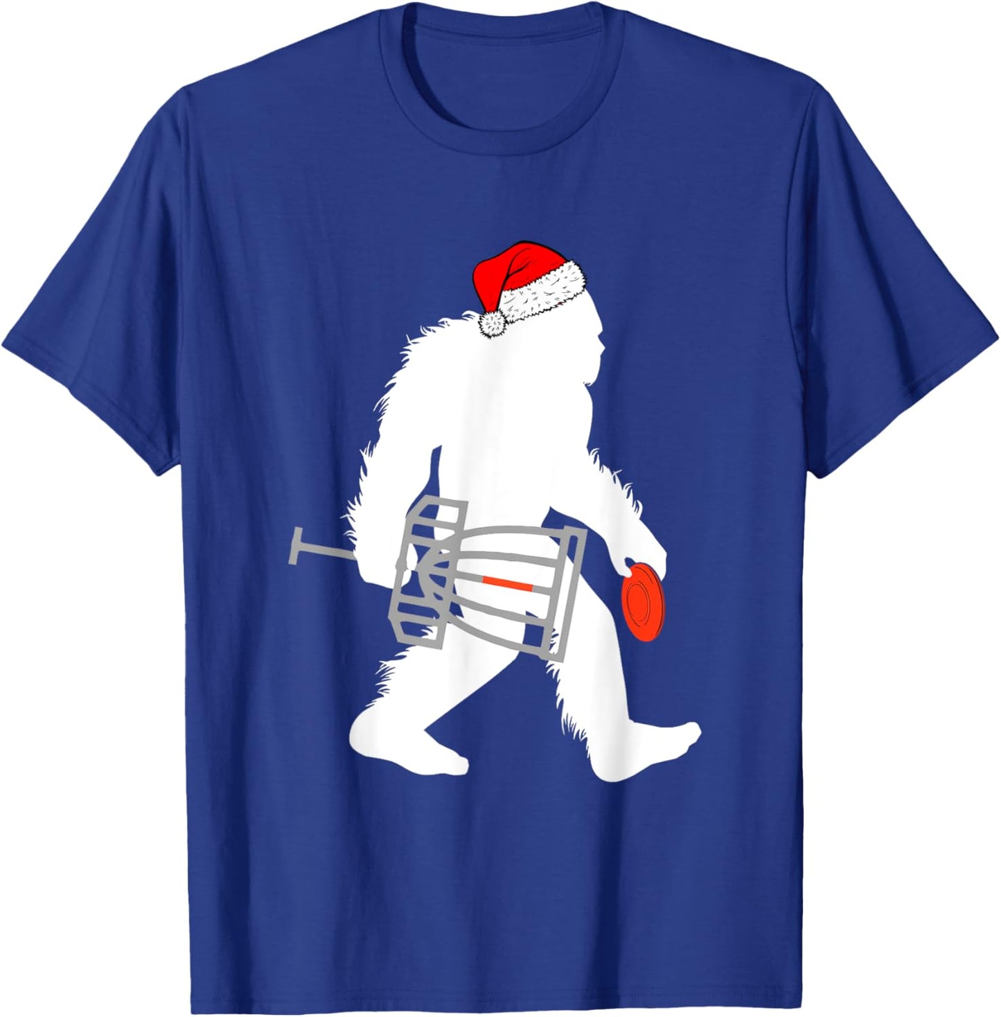 Bigfoot Santa Disc Golf Christmas Disc Golfer Xmas Pajamas T-Shirt - T-Shirt | Royal