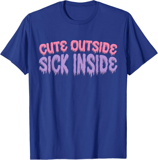 Cute Outside Sick Inside Yami Kawaii Menhera Pastel Goth T-Shirt - T-Shirt | Royal