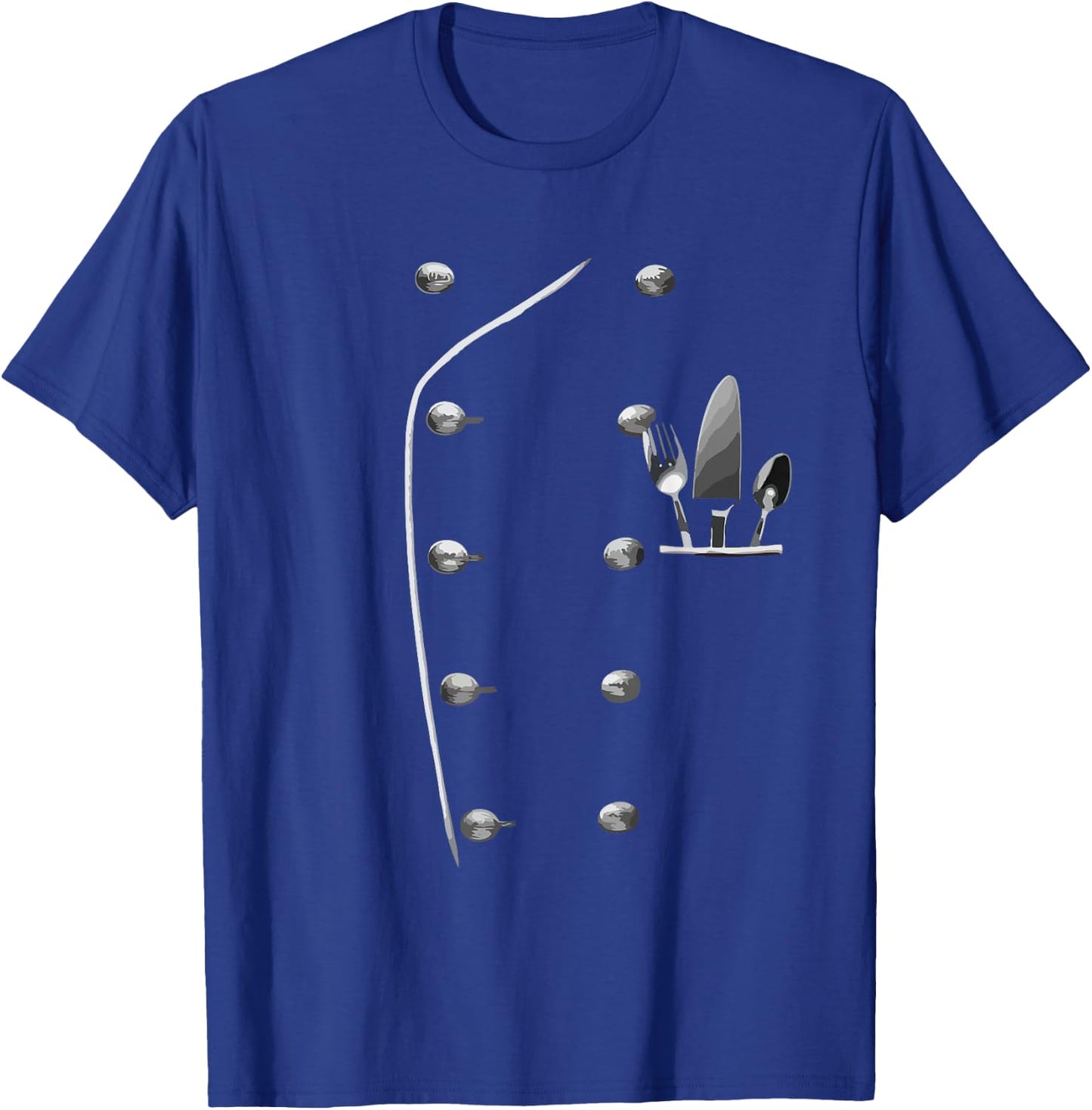Chef Coat Uniform Cooking Cook Chef Culinary Kitchen T-Shirt - T-Shirt | Royal