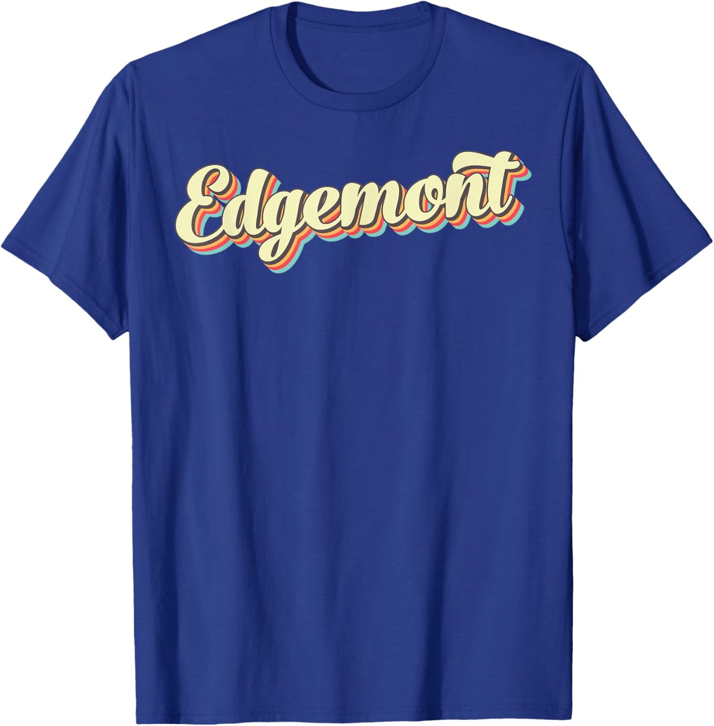 Edgemont Retro Art Baseball Font Vintage T-Shirt - T-Shirt | Royal