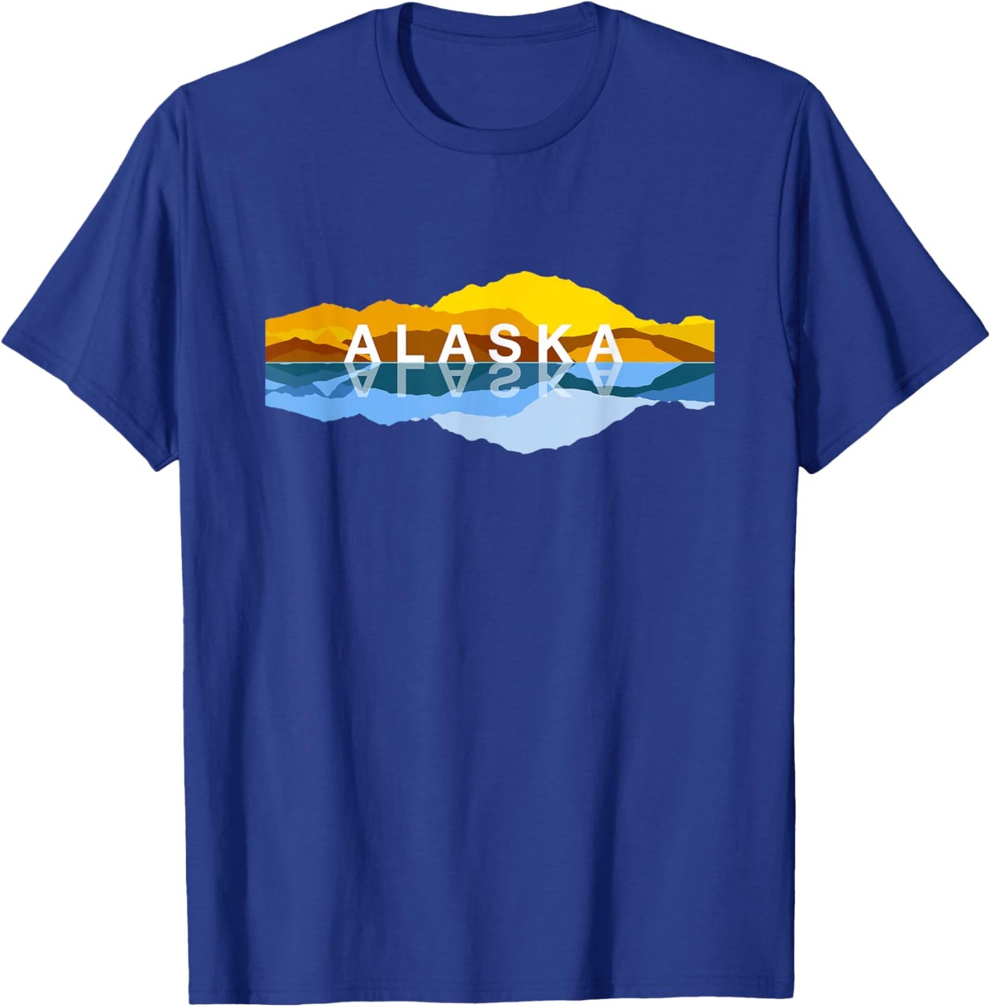 Alaska Mountain Reflections - Denali Mountain Souvenir T-Shirt - T-Shirt | Royal