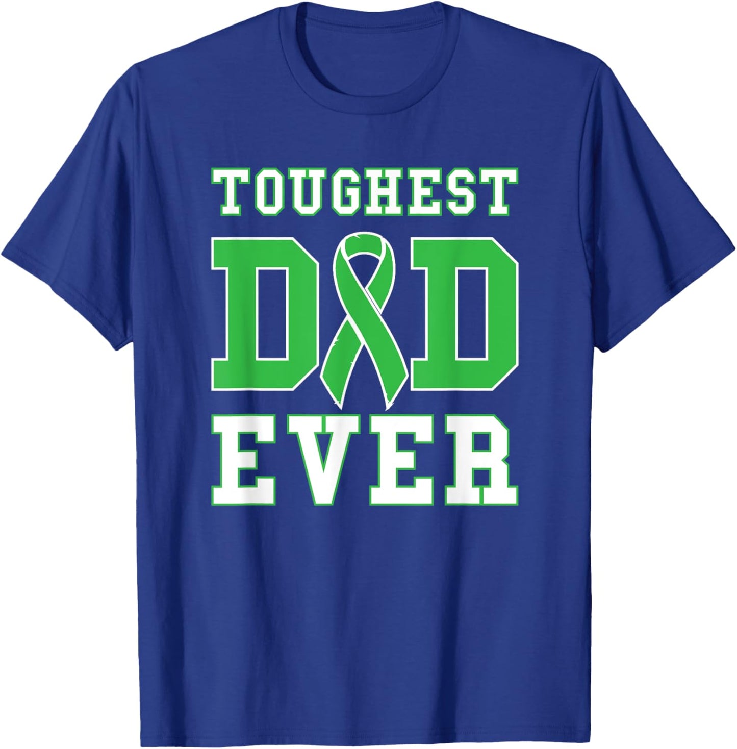 Toughest Dad Ever - Liver Cancer Awareness Ribbon T-Shirt - T-Shirt | Royal