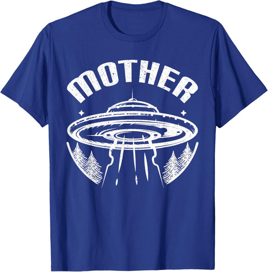 Aliens UFO Mother Ship Funny Alien Gift Mother's Day T-Shirt - T-Shirt | Royal