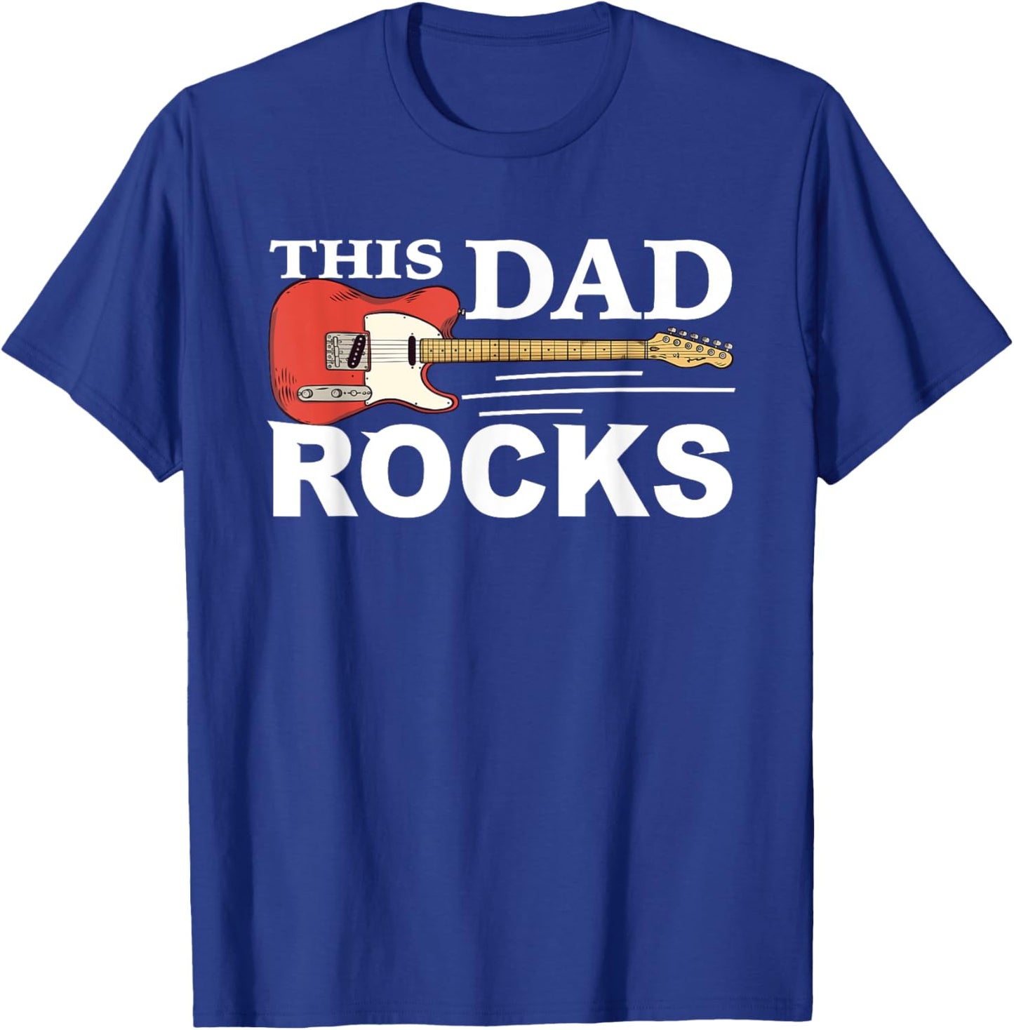 This Dad Rocks Guitar Old Rockers T-Shirt - T-Shirt | Royal