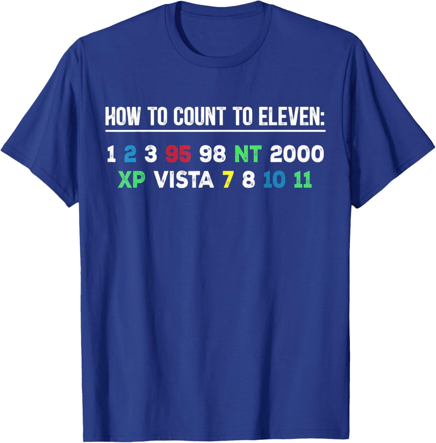 How To Count To Eleven Windows Evolution Coder Programming T-Shirt - T-Shirt | Royal