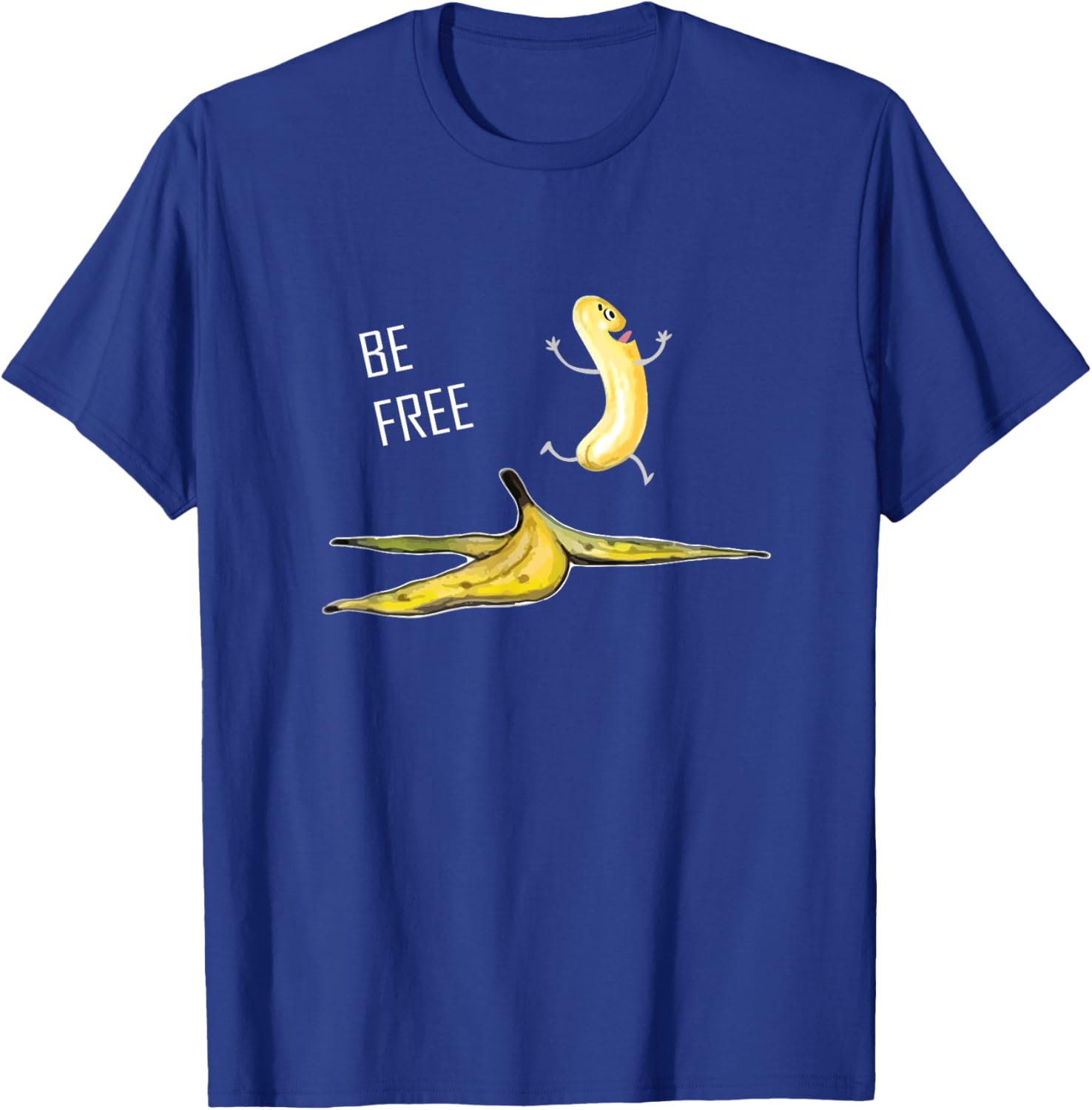 Be Free Banana Nudist Funny Nudist Funny Banana T-Shirt - T-Shirt | Royal