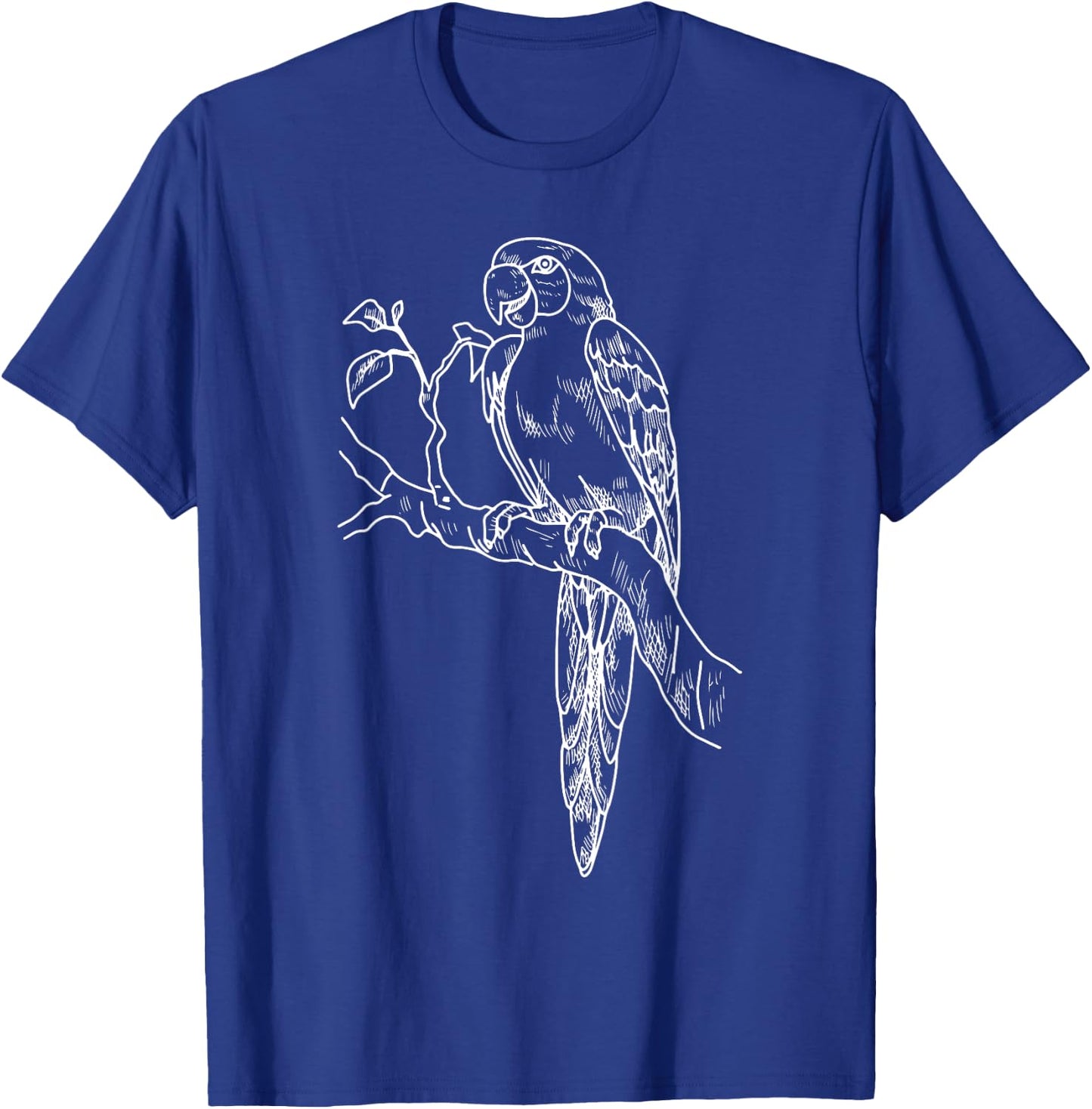 Parrot Bird Vintage Distressed Retro Style Silhouette 70s T-Shirt - T-Shirt | Royal